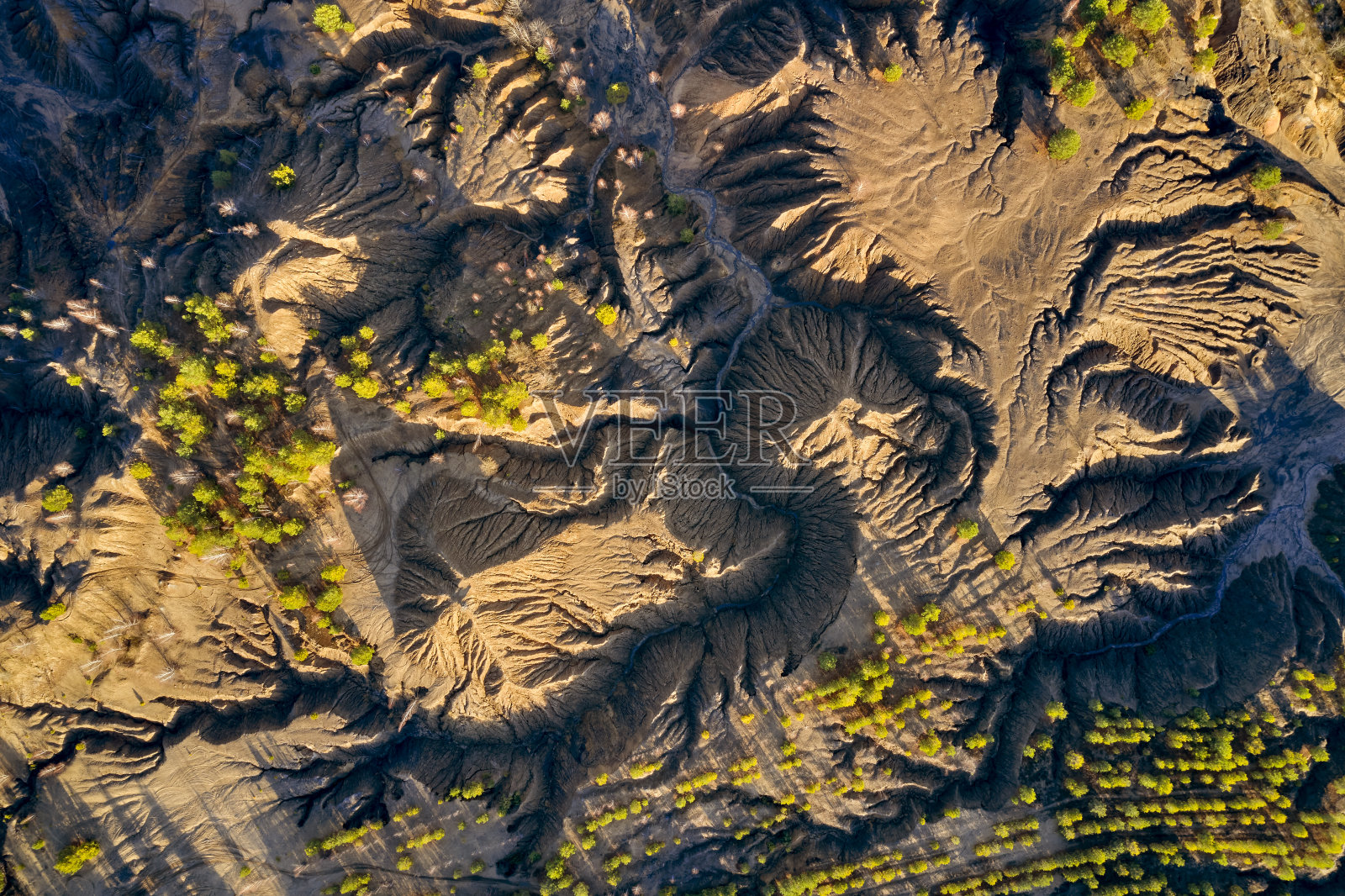 区域视图，沙丘，湖泊，河流地形照片摄影图片