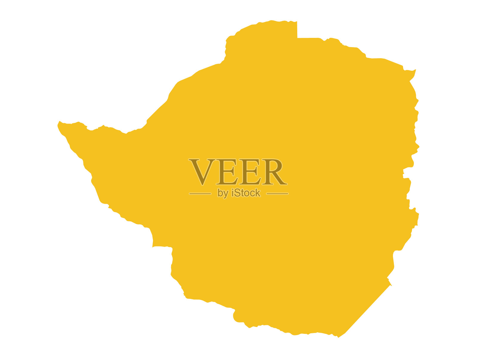 津巴布韦地图插画图片素材