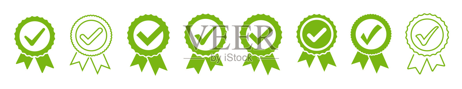 审批检查图标或验证图标。矢量图插画图片素材