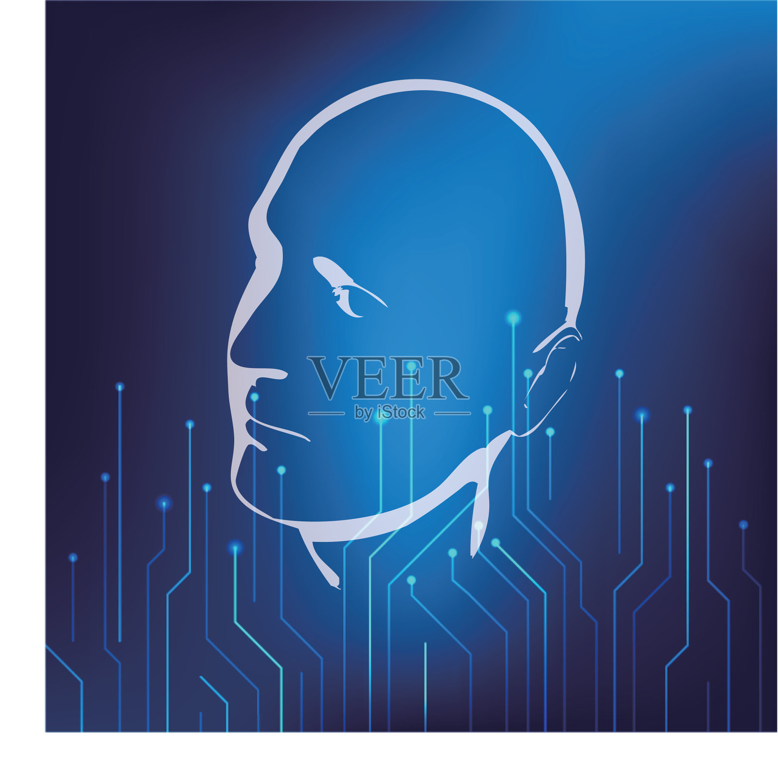 人工intelligenceaichip插画图片素材