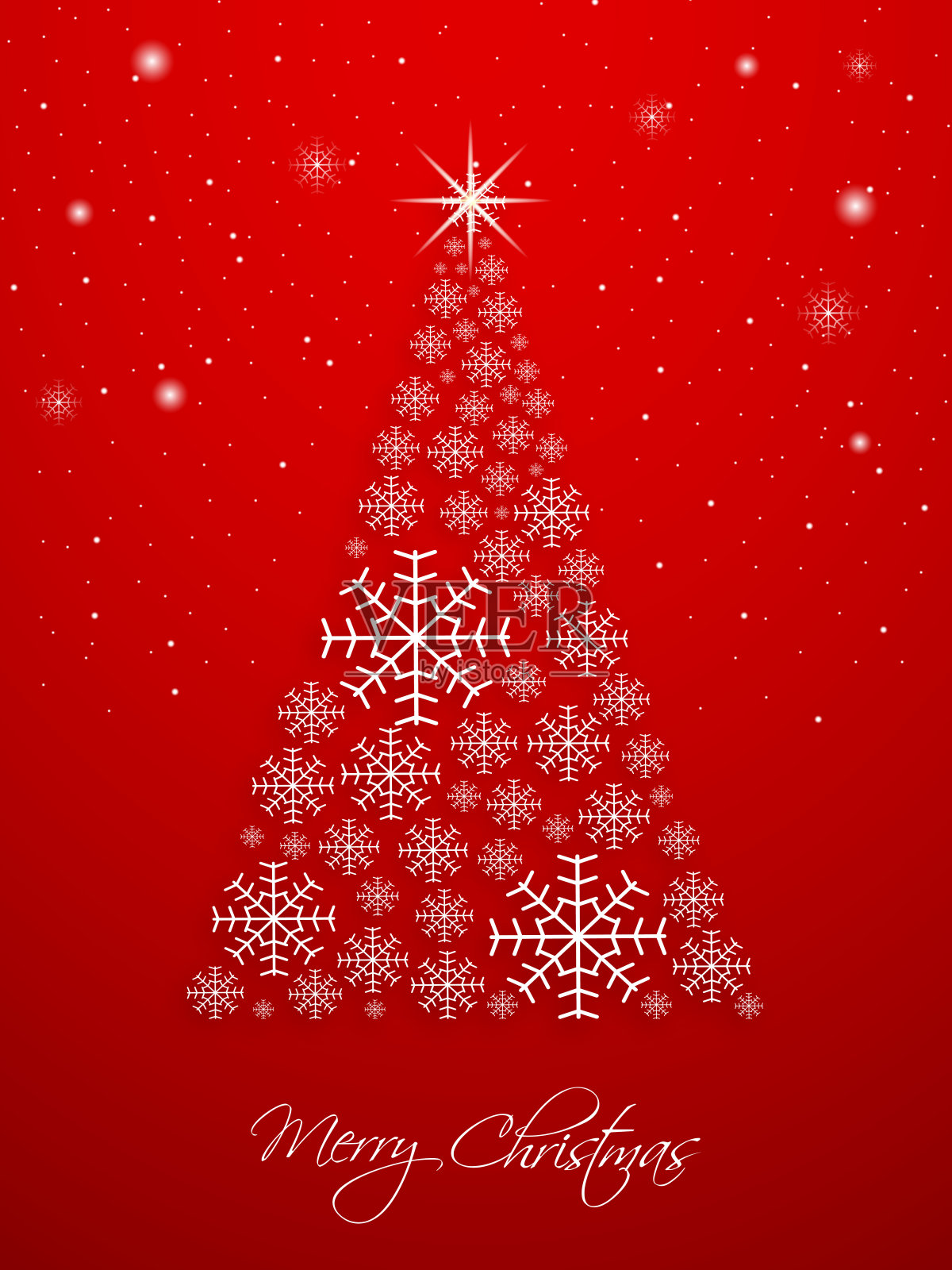 庆祝基督教社区节日的圣诞快乐插图。插画图片素材