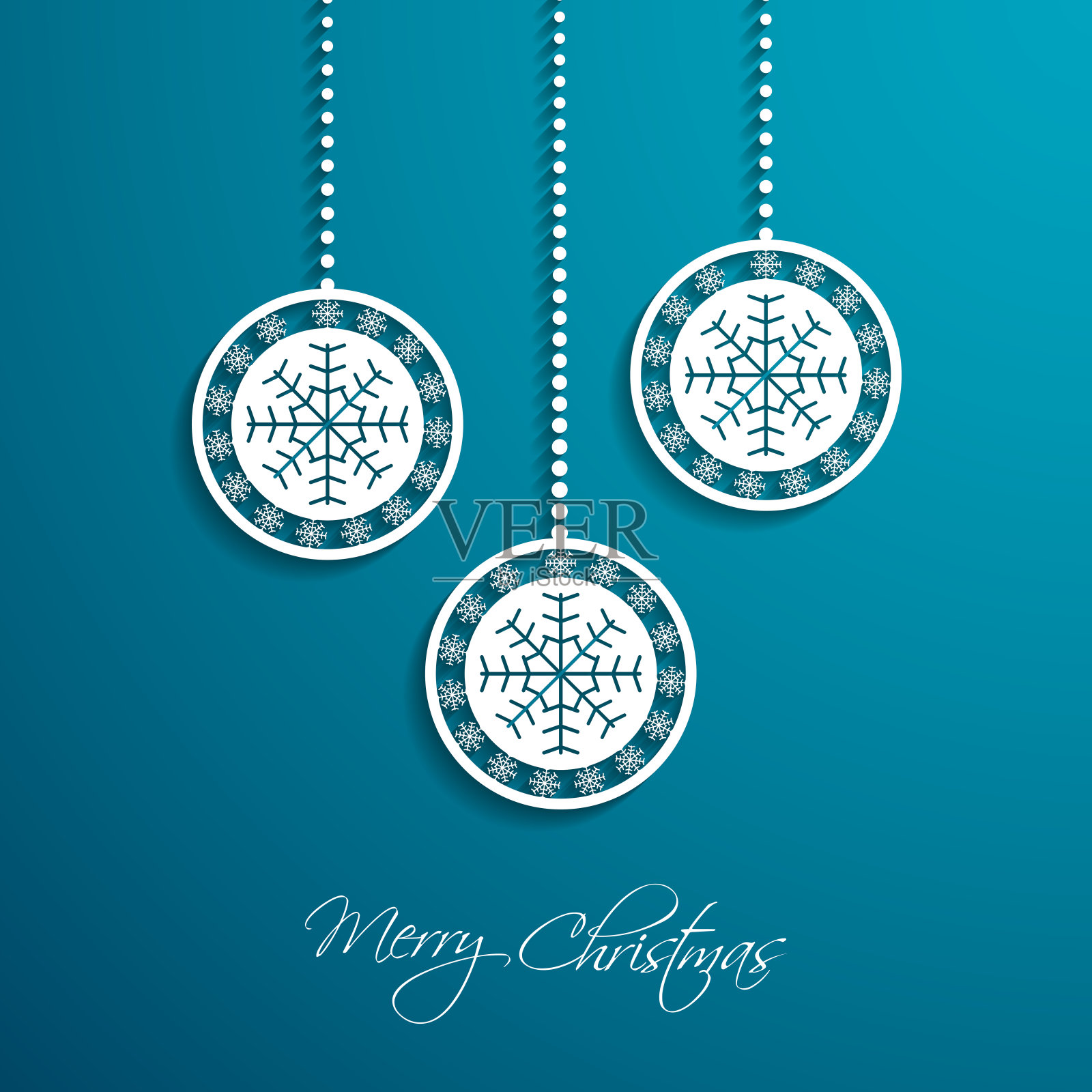 为庆祝基督教社区的节日，以圣诞树装饰圣诞快乐。插画图片素材