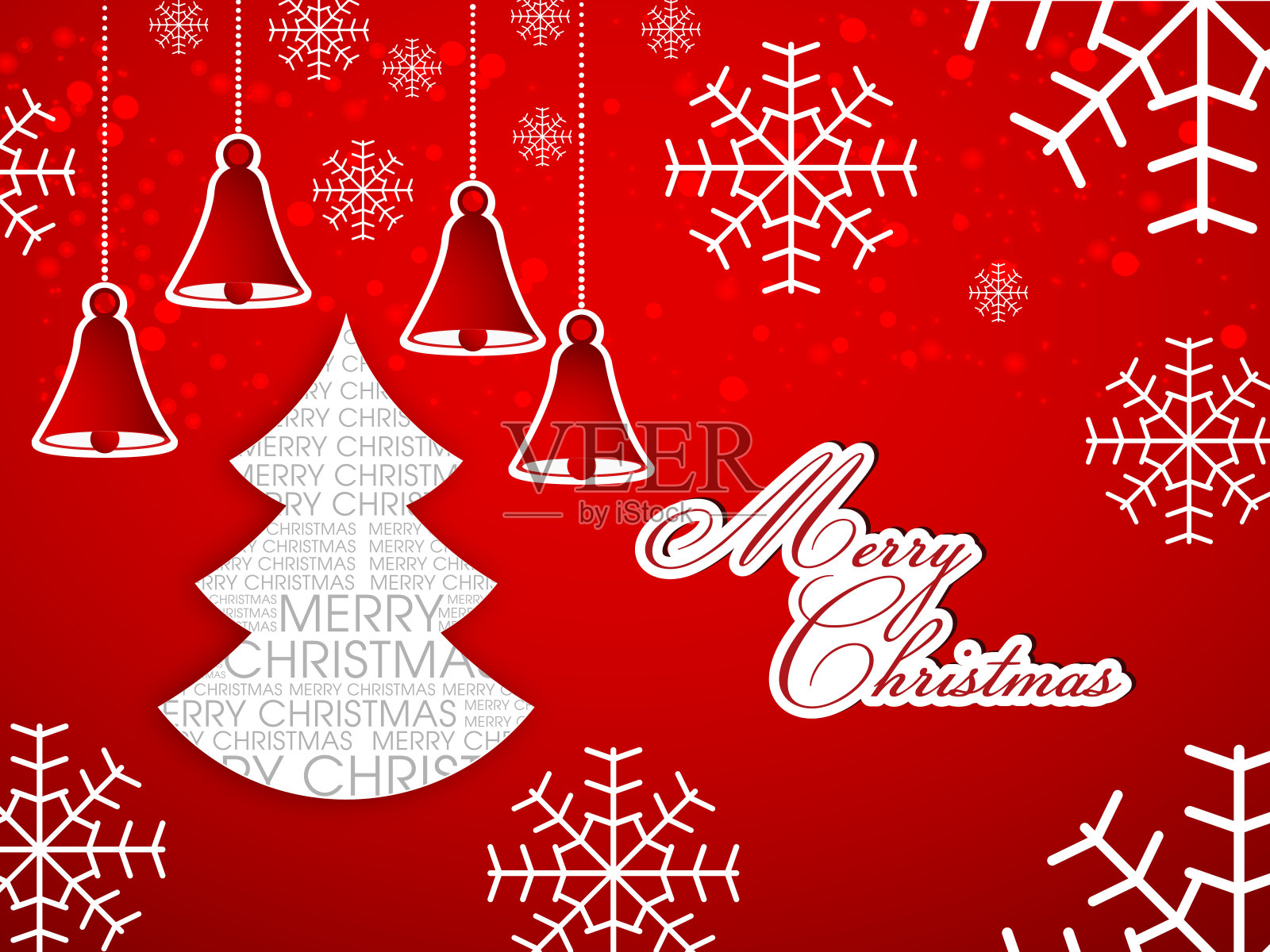 为庆祝基督教社区的节日，以圣诞树装饰圣诞快乐。设计模板素材