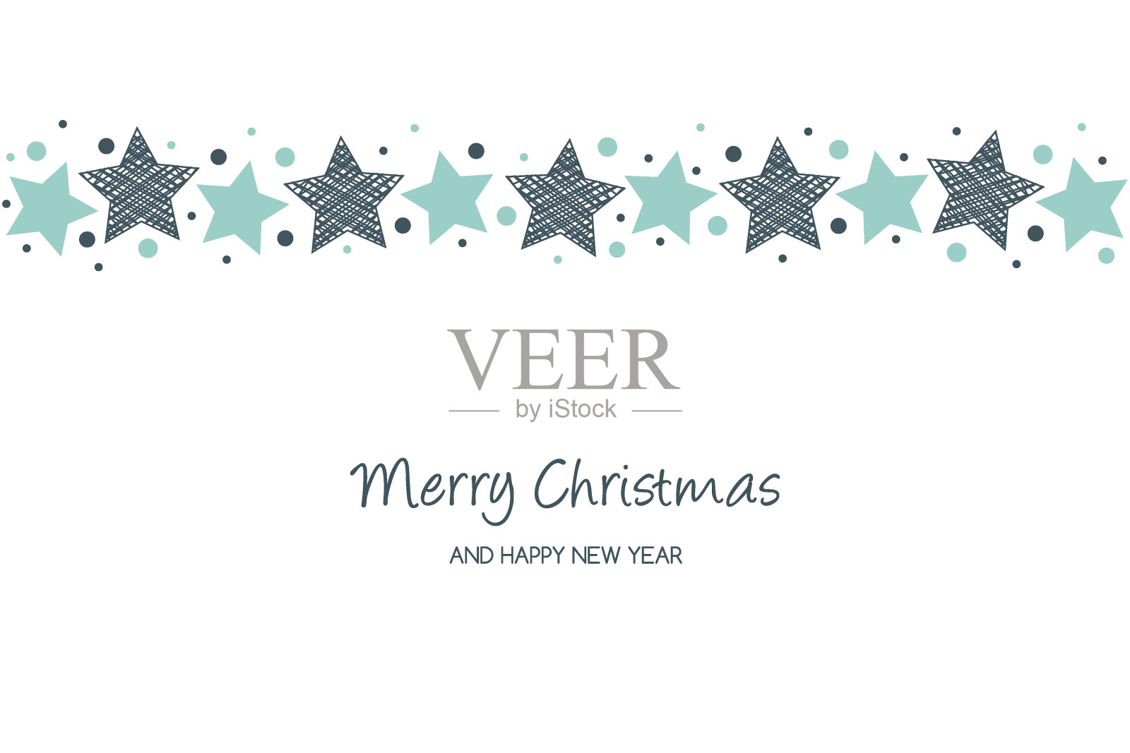 星光圣诞贺卡的概念。向量插画图片素材