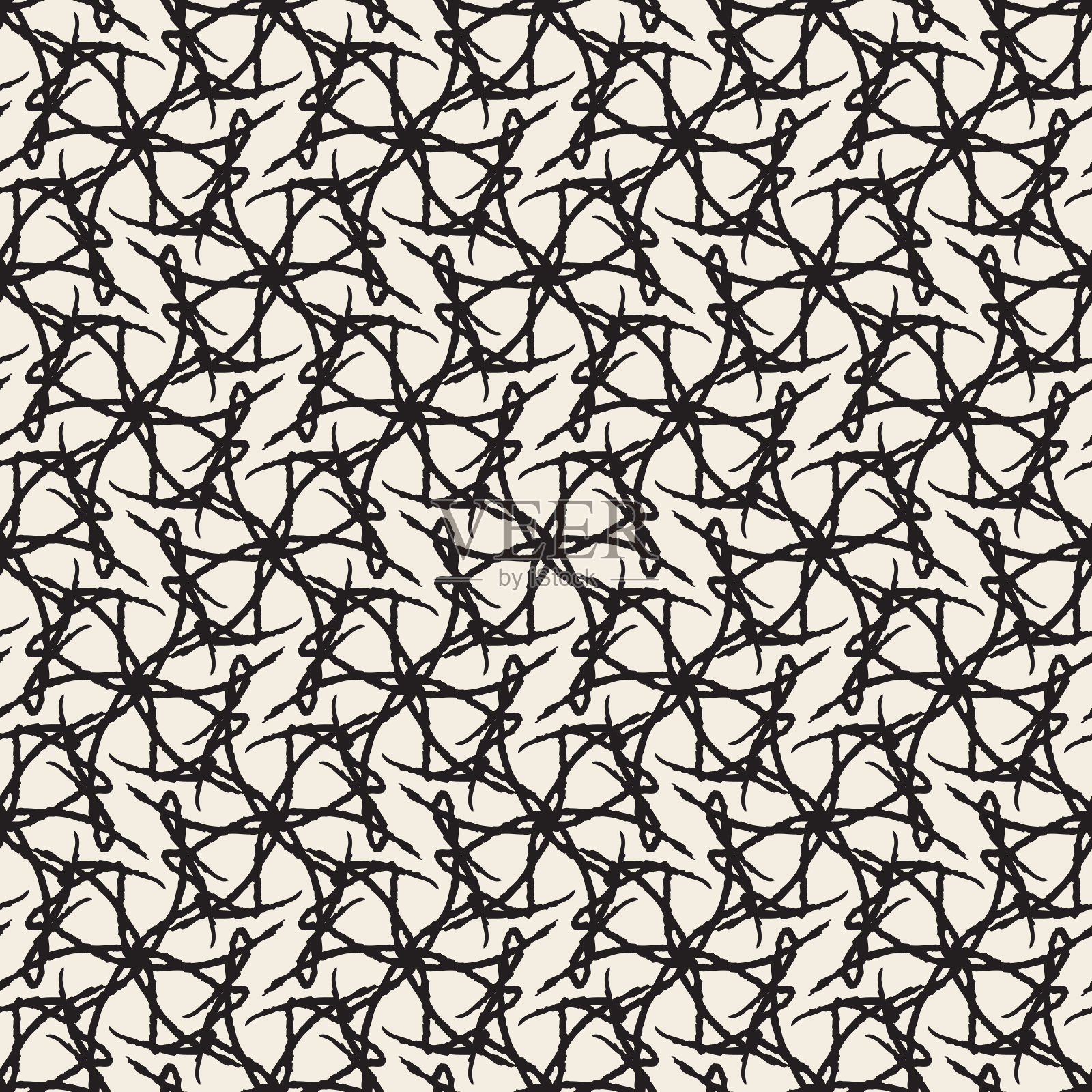 无缝抽象星花图案背景插画图片素材