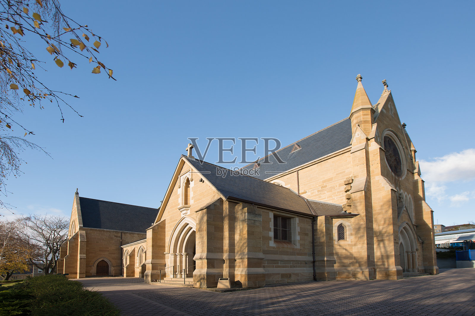 霍巴特圣玛丽大教堂的外景照片摄影图片