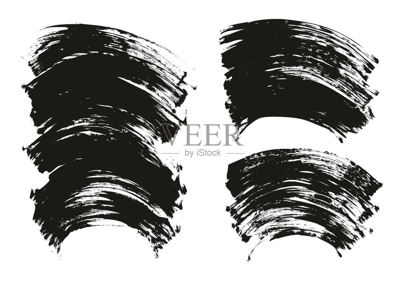 扁平风扇刷薄弯曲背景混合高细节抽象矢量背景混合集插画图片素材