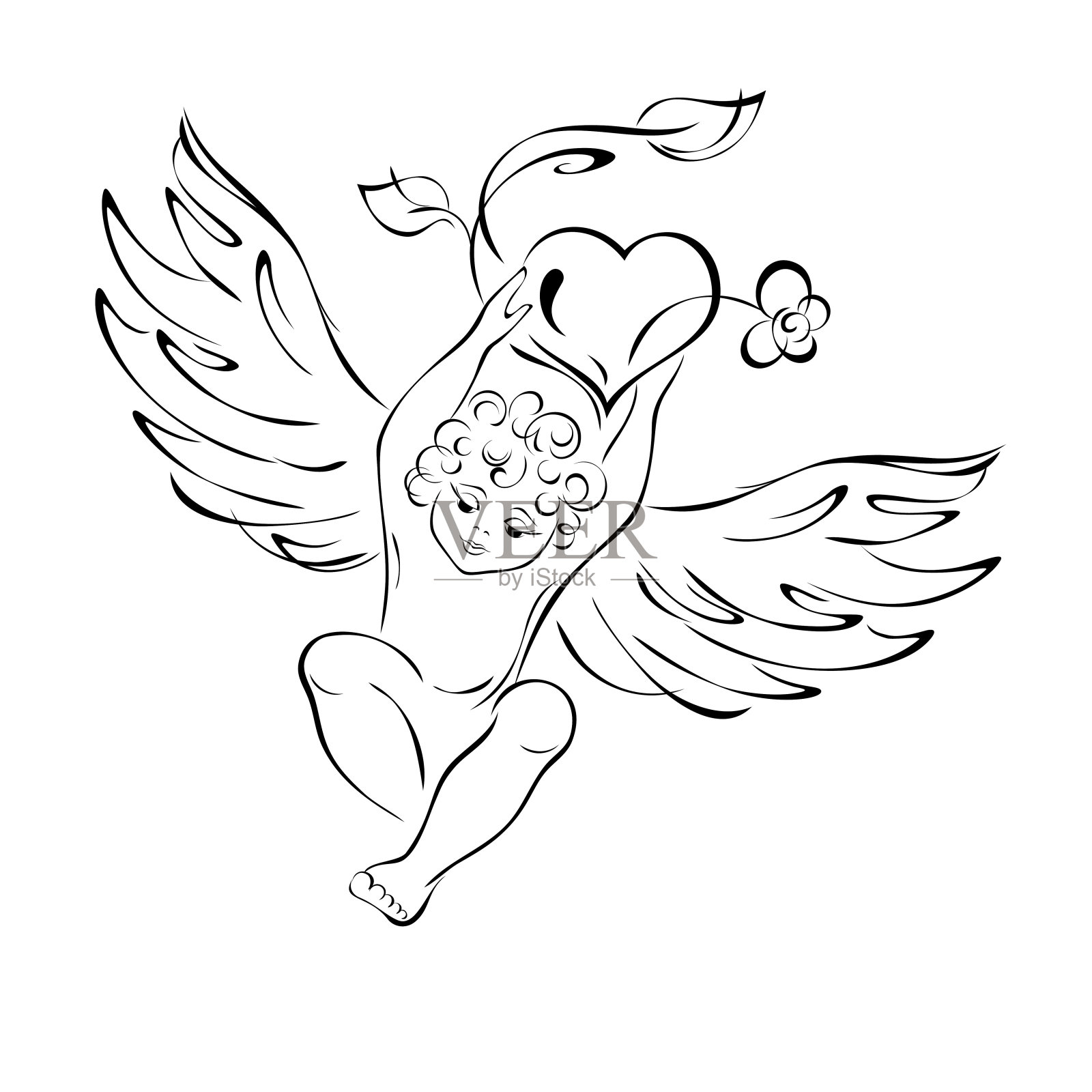 天使插画图片素材