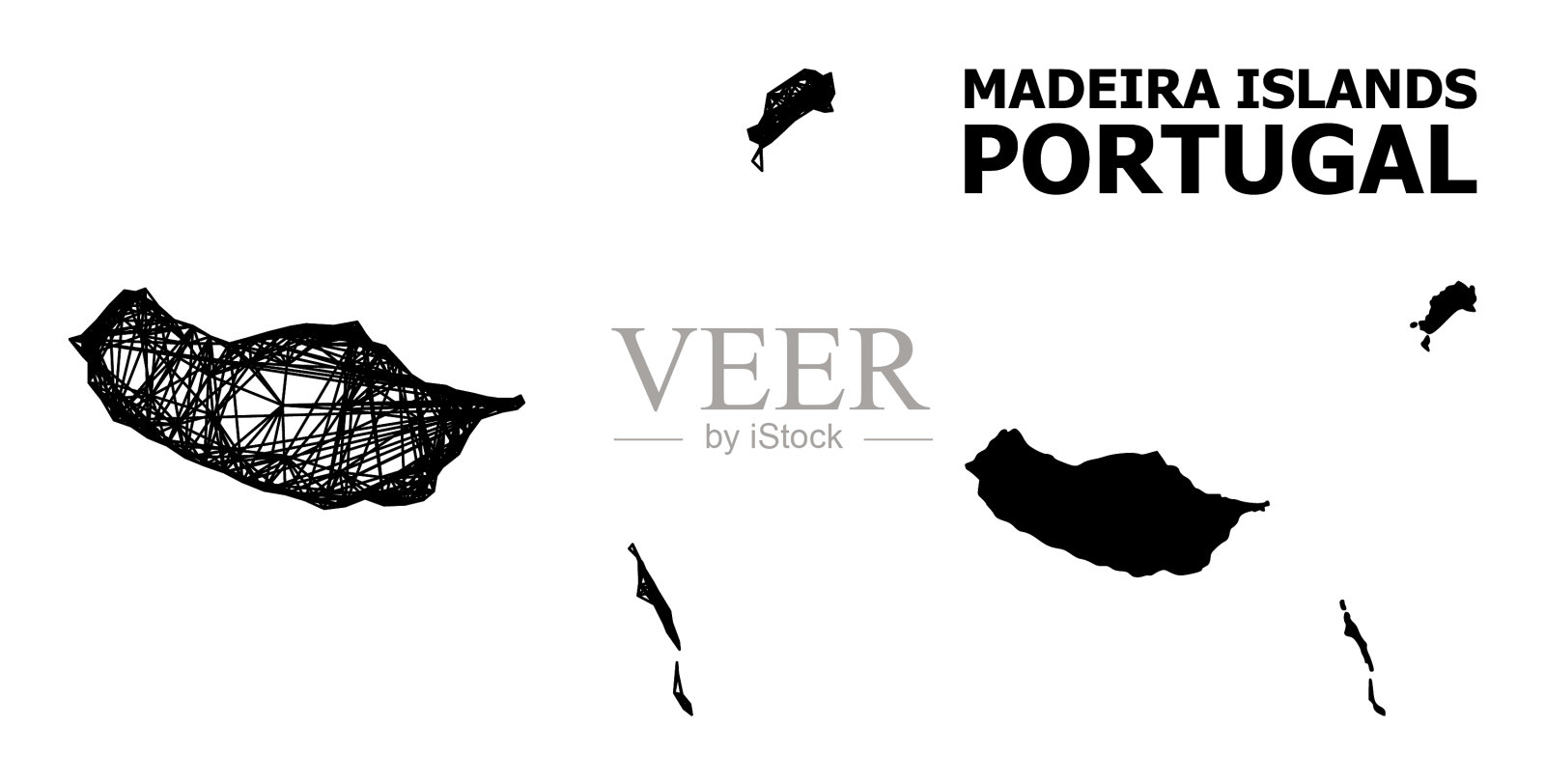 马德拉岛尸体地图插画图片素材