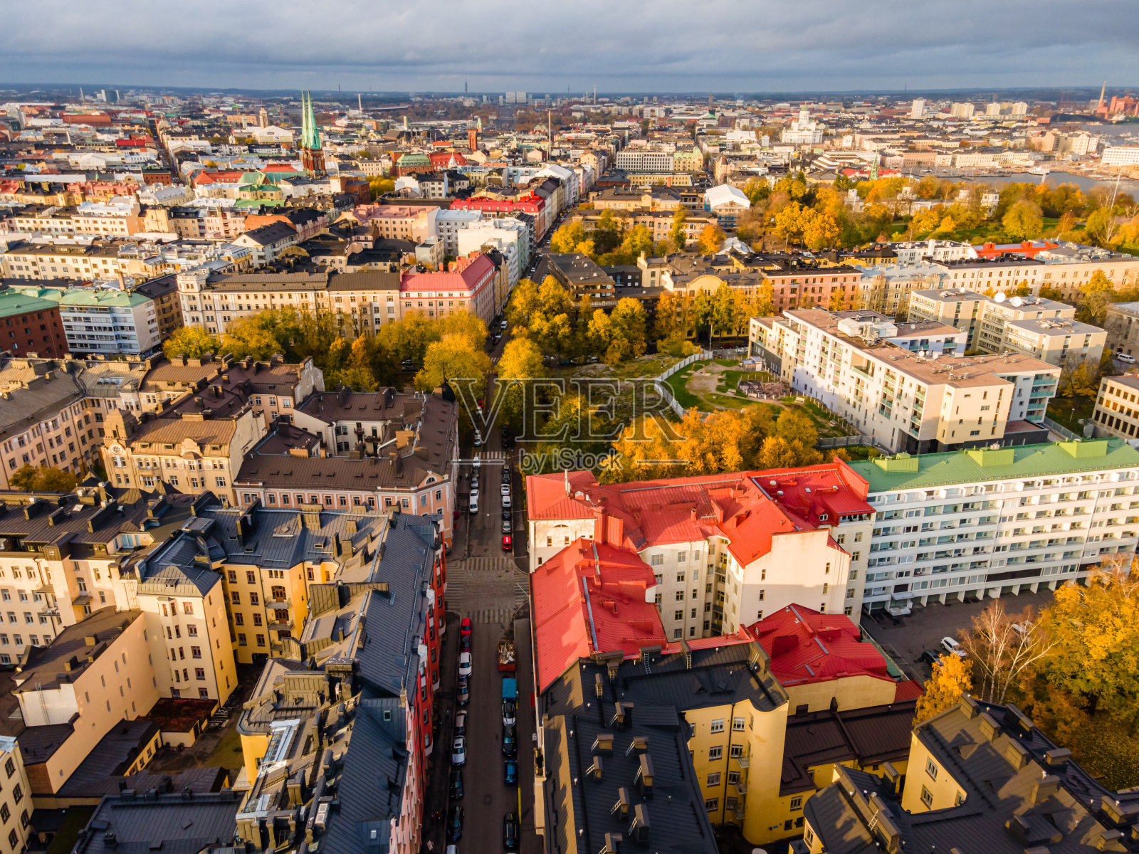 赫尔辛基鸟瞰图照片摄影图片