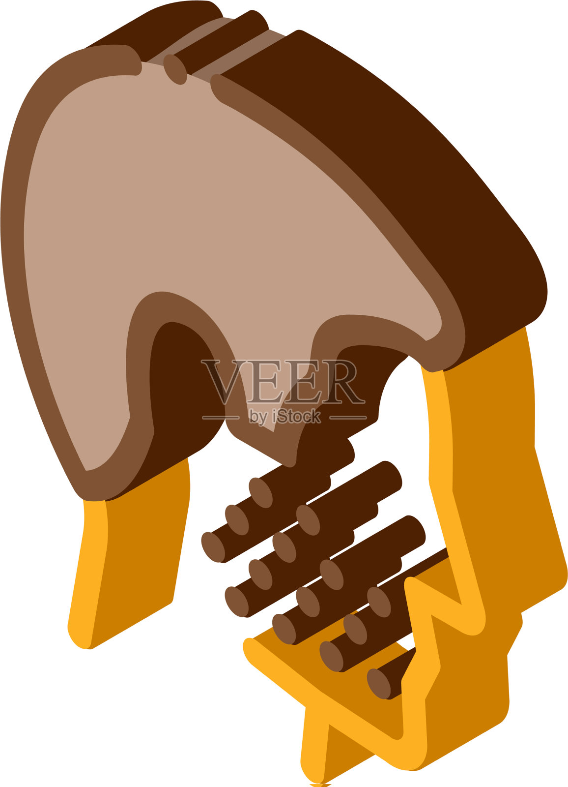 人类面部刚毛等距图标设计元素图片