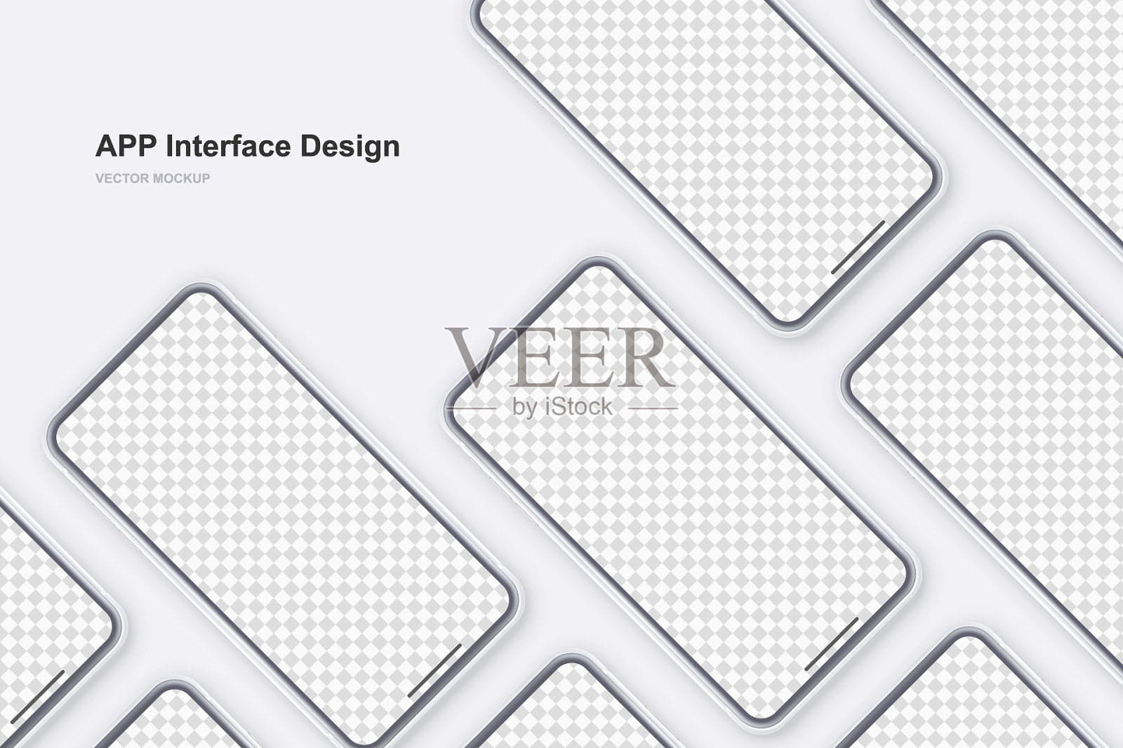 手机模板的应用程序现实的模板模拟插画图片素材