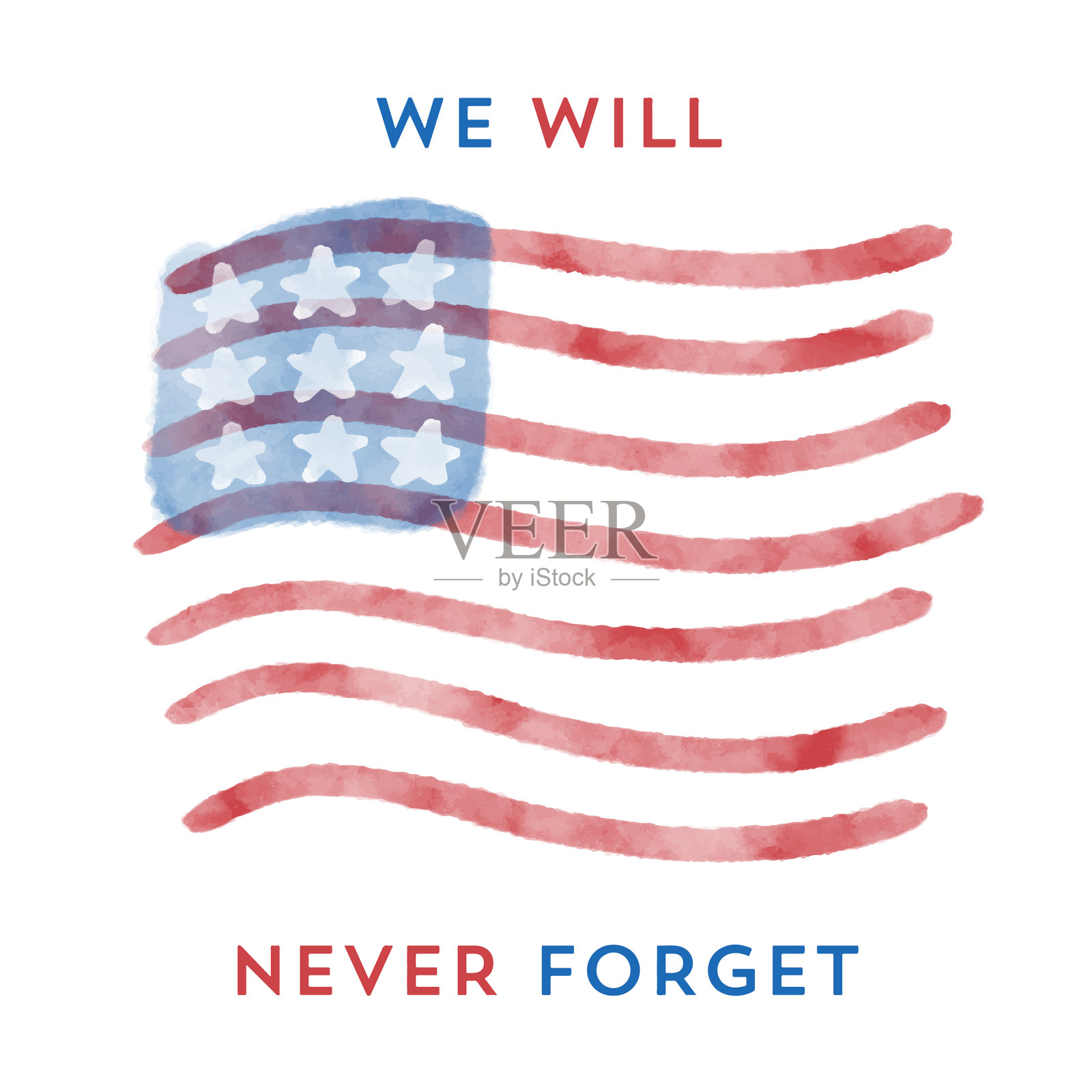 9月11日爱国者日，我们永远不会忘记插画图片素材