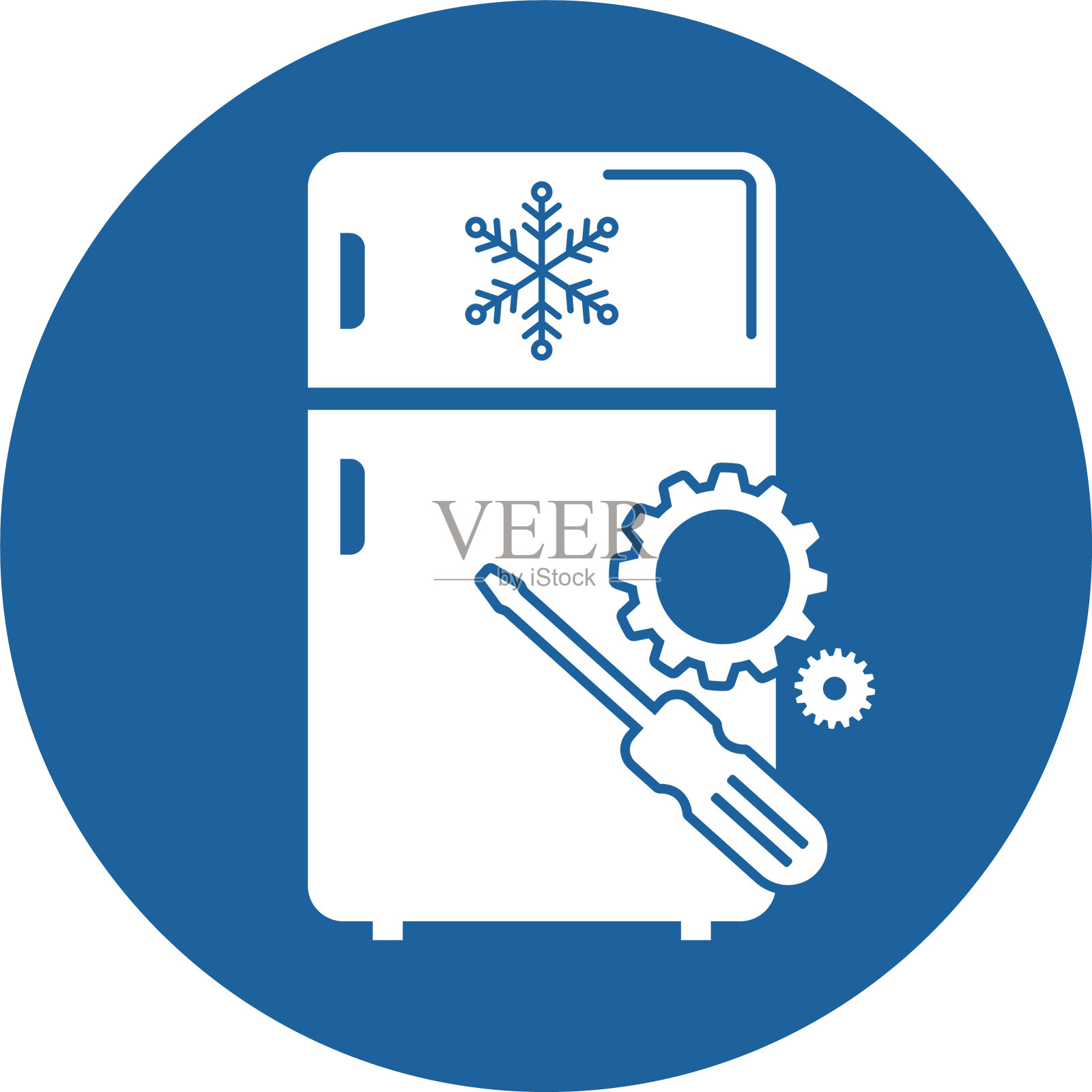 冰箱维修和服务设计图标素材