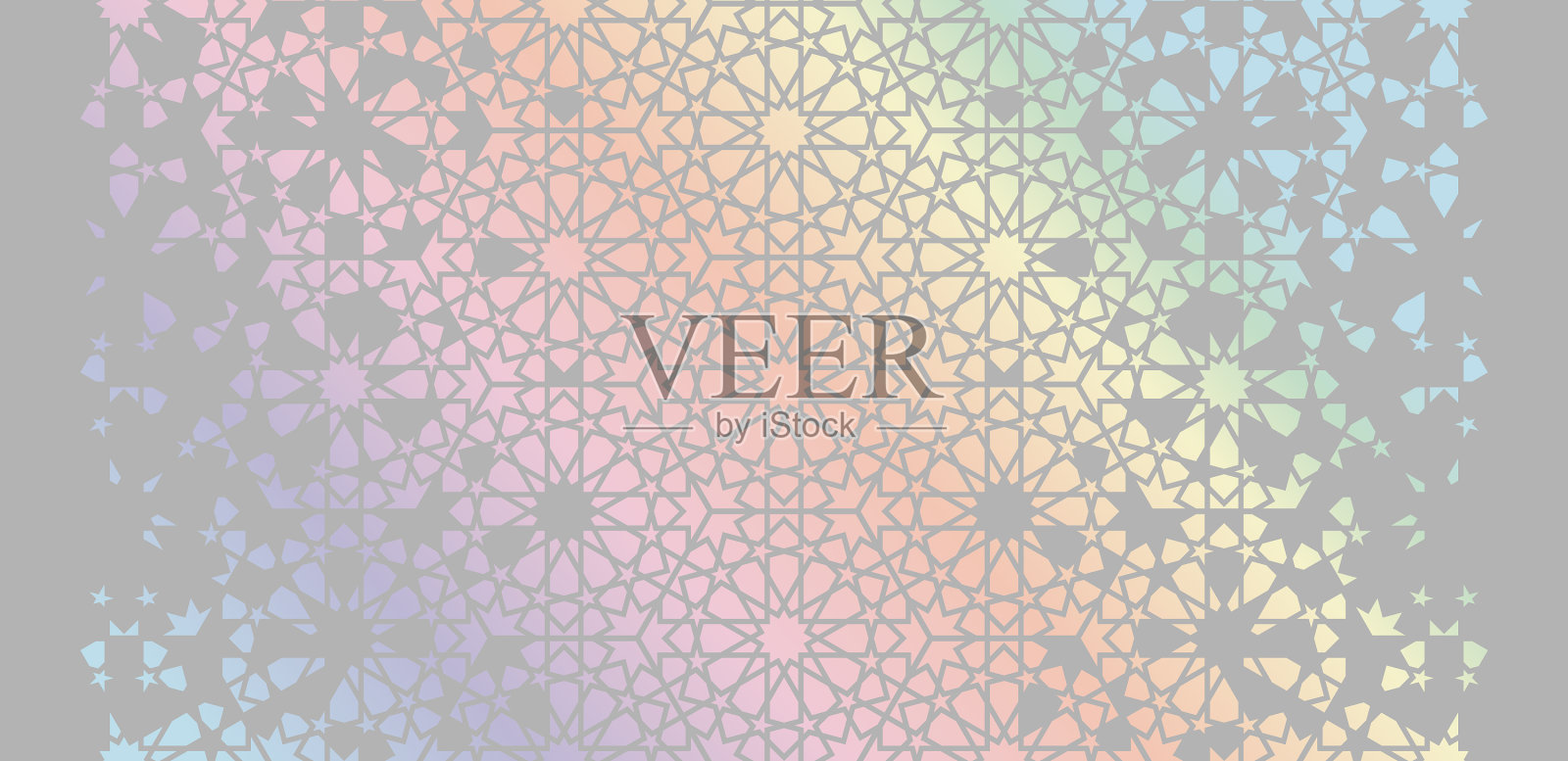 阿拉伯垂直全息模板设计模板素材