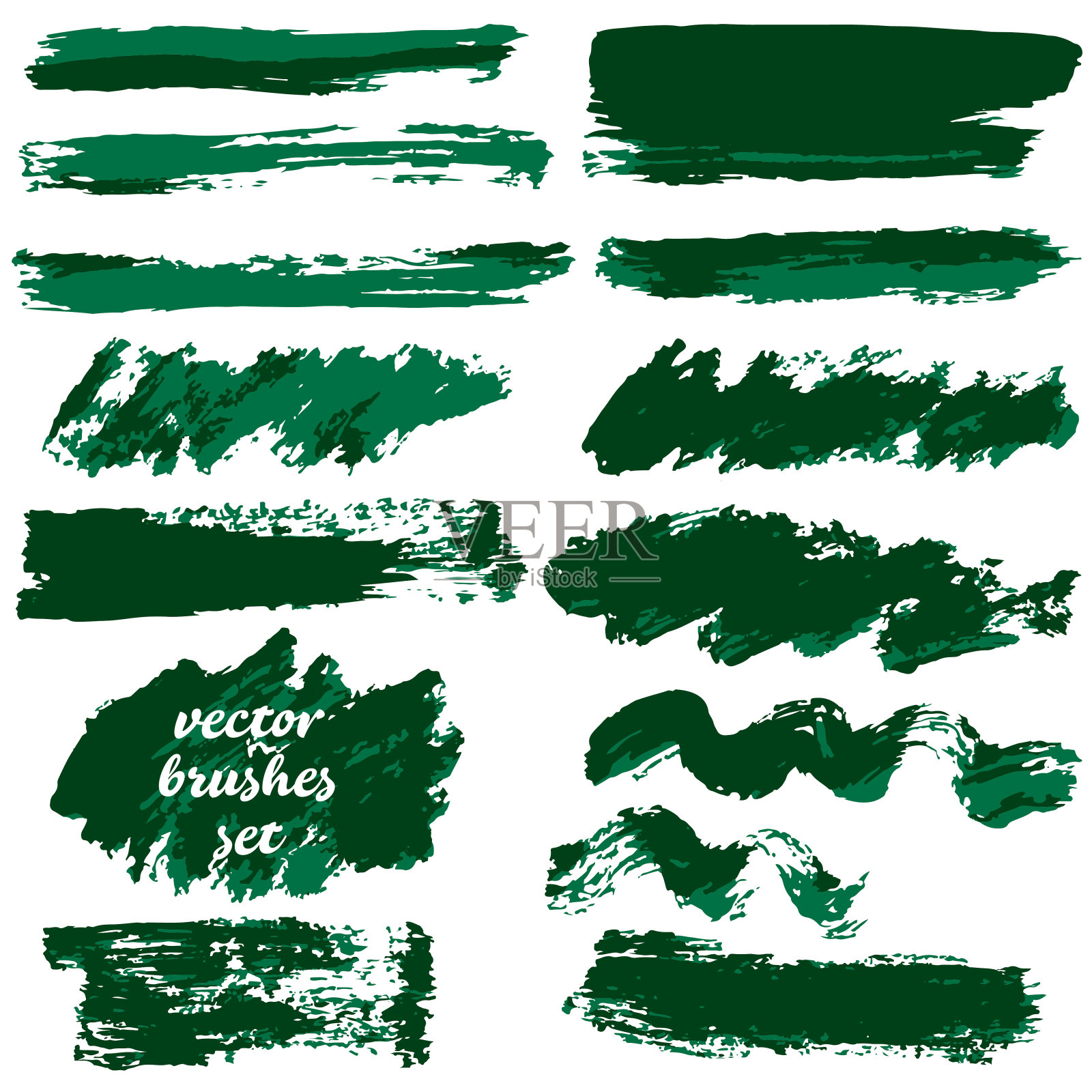 收藏双色颜料、笔触、笔刷、线条、污损插画图片素材