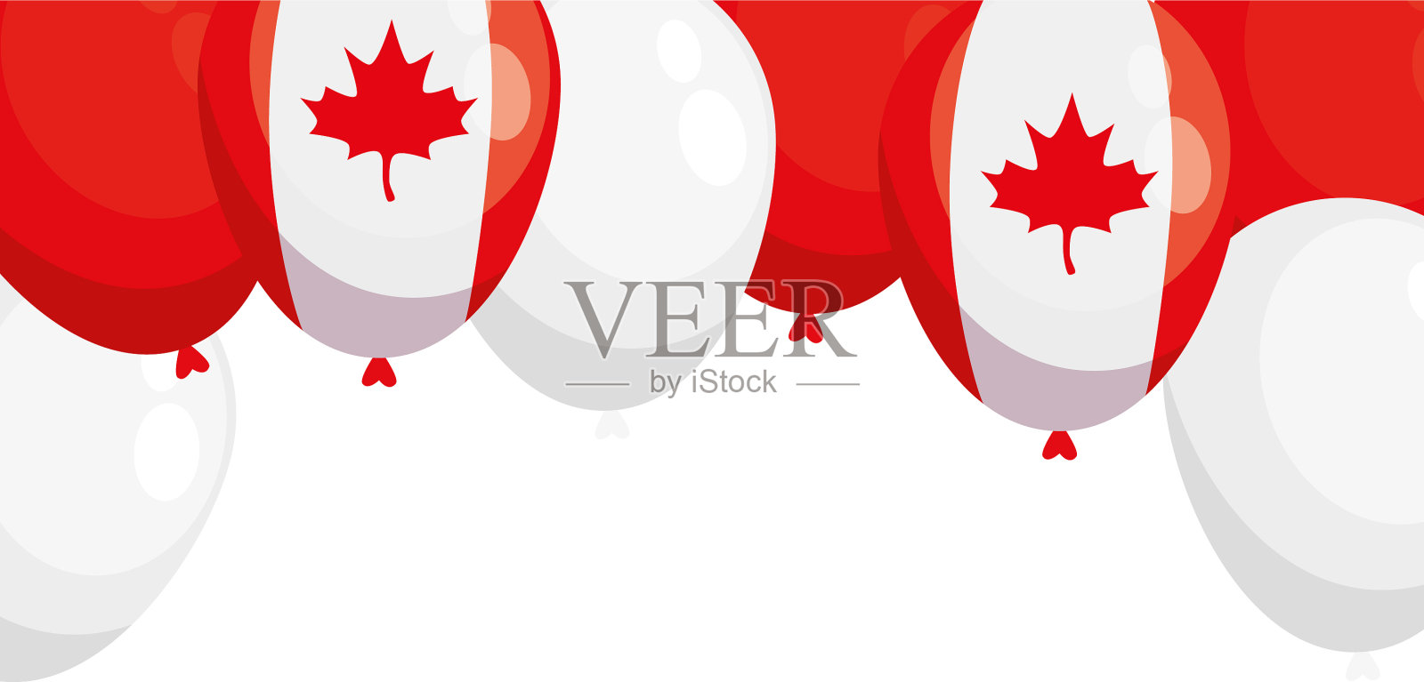加拿大国旗气球加拿大日快乐插画图片素材
