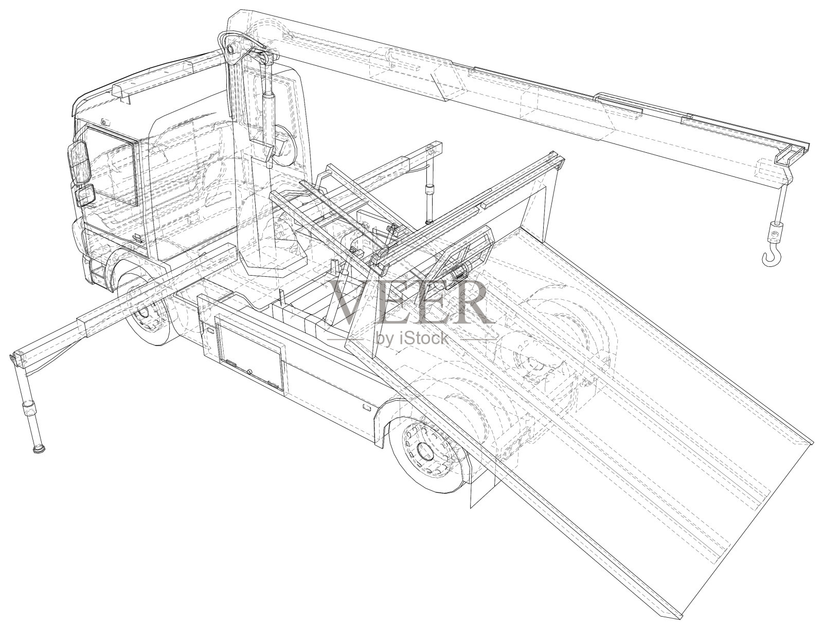 拖车绝缘线架故障设计元素图片