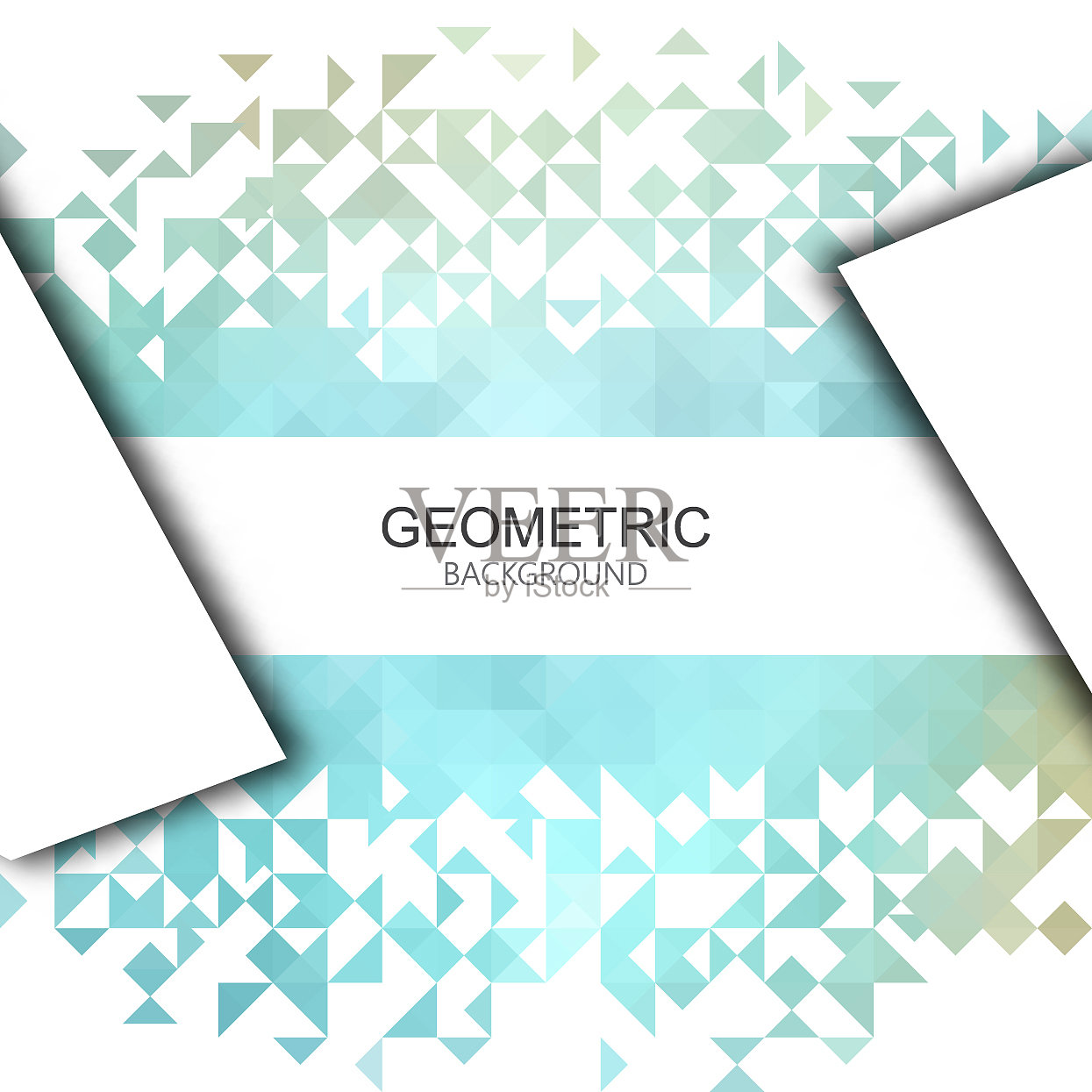 蓝色三角形现代马赛克背景创意插画图片素材