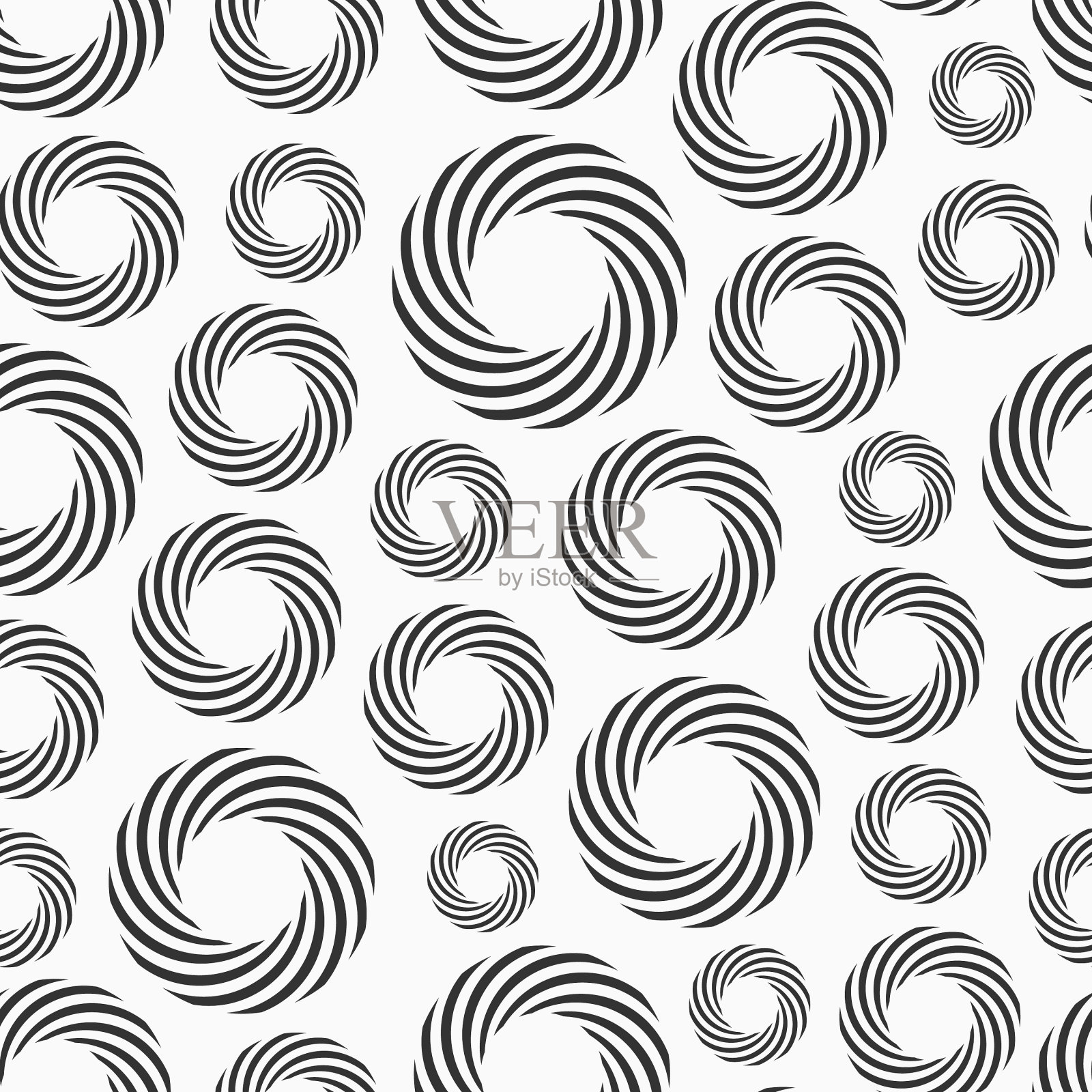 抽象无缝图案重复圆插画图片素材