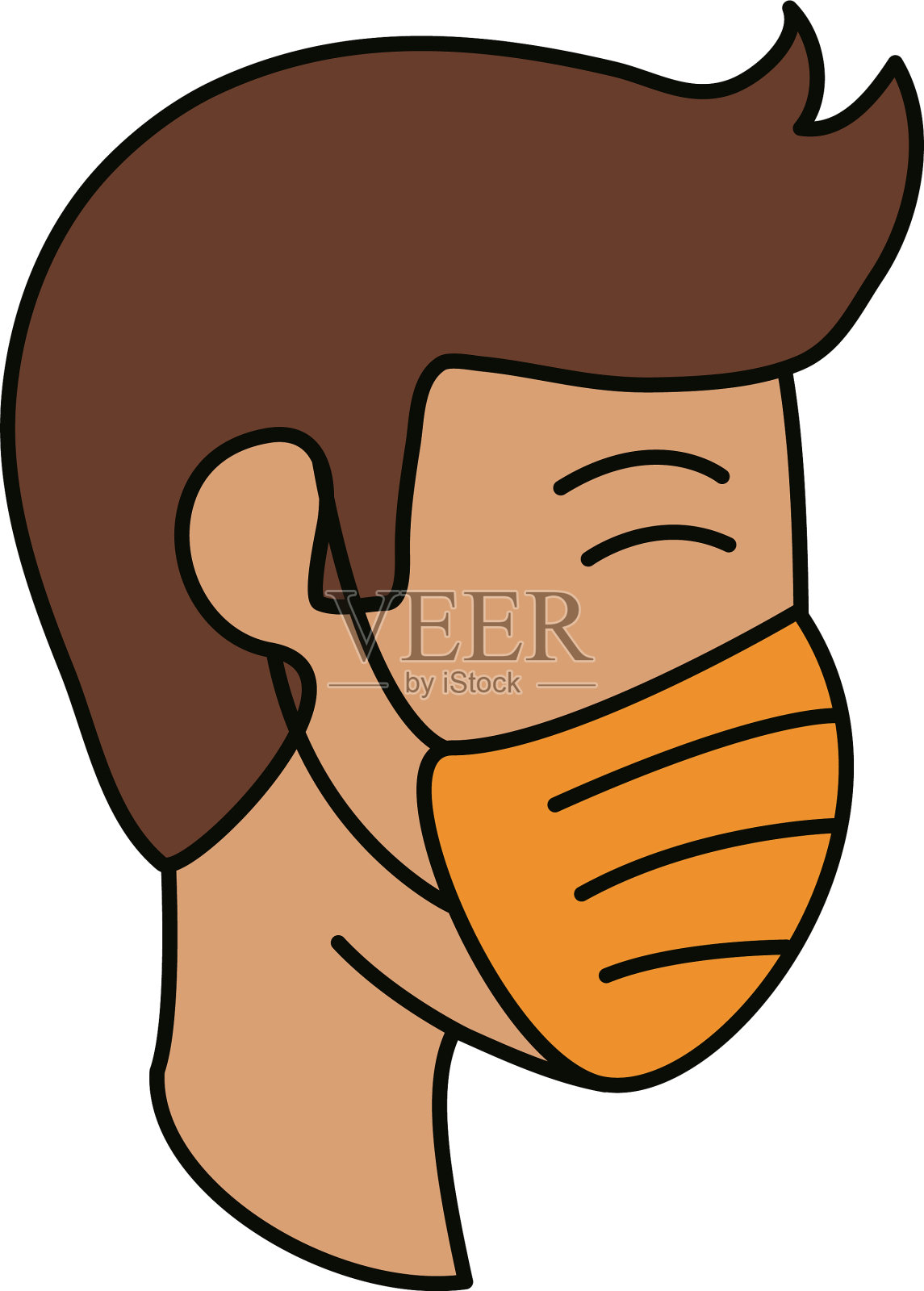 戴医用口罩的男子冠状病毒19冠状病毒设计元素图片