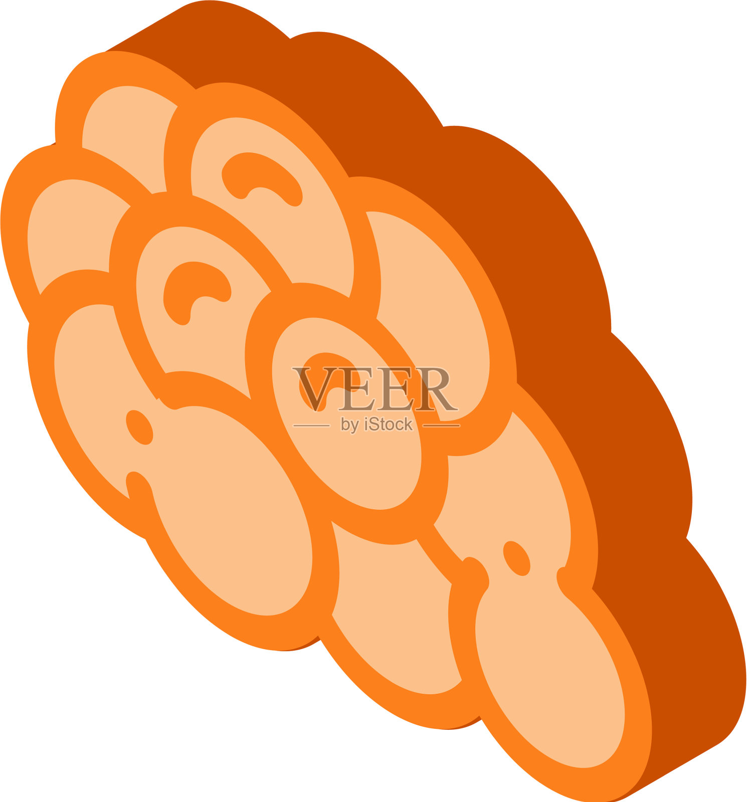 三文鱼鱼子酱等距图标设计元素图片