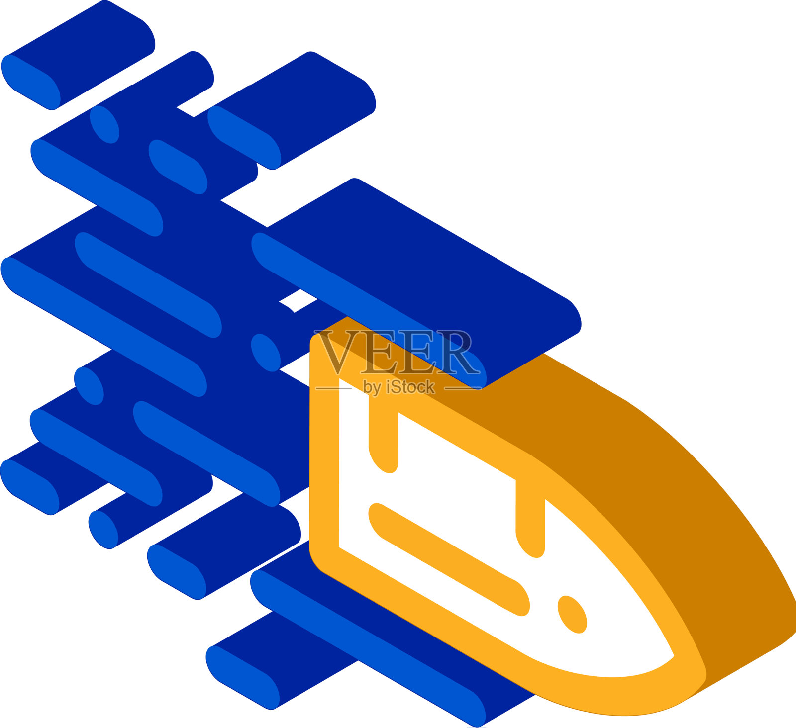 飞行子弹等距图标设计元素图片