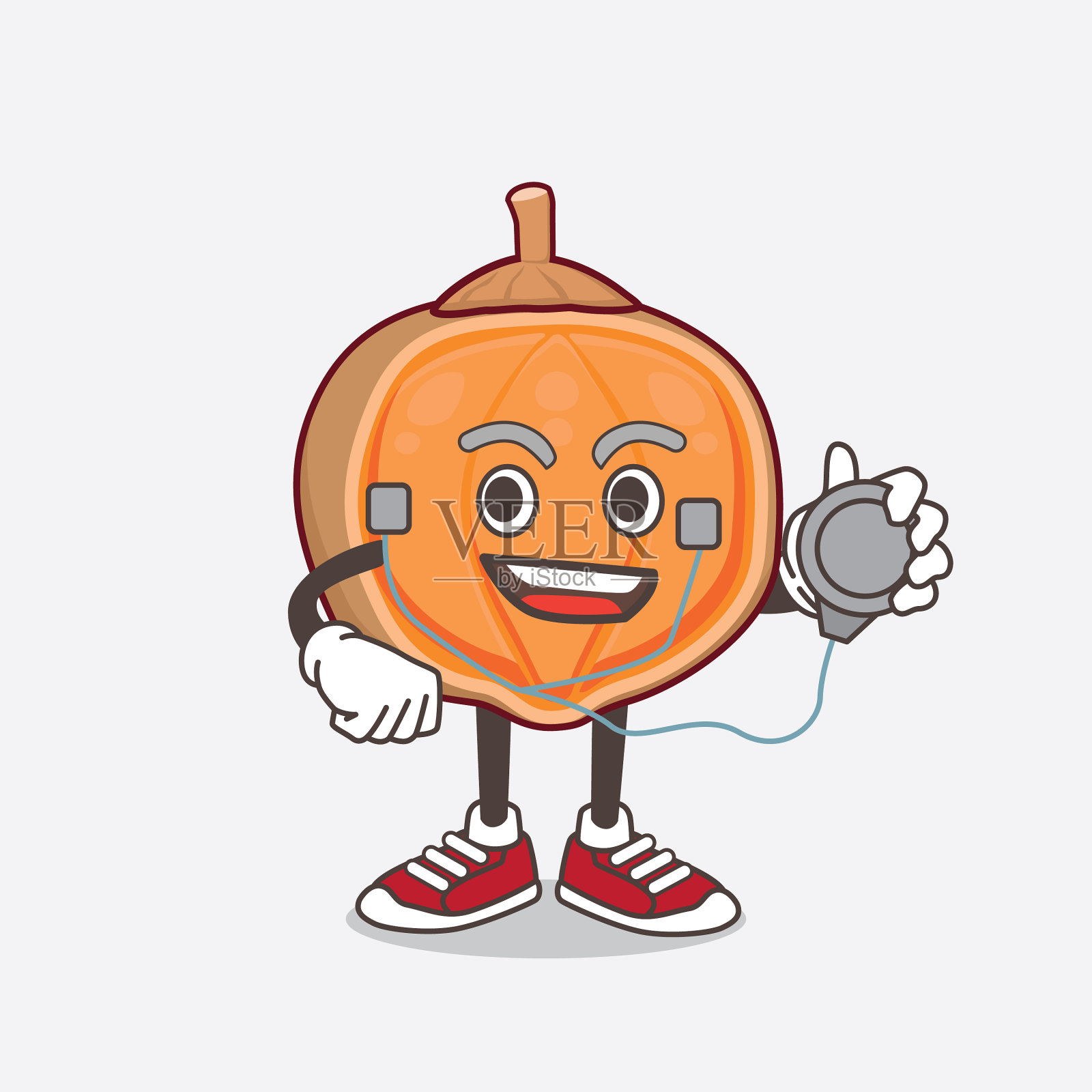 卡通吉祥物的角色为红豆插画图片素材