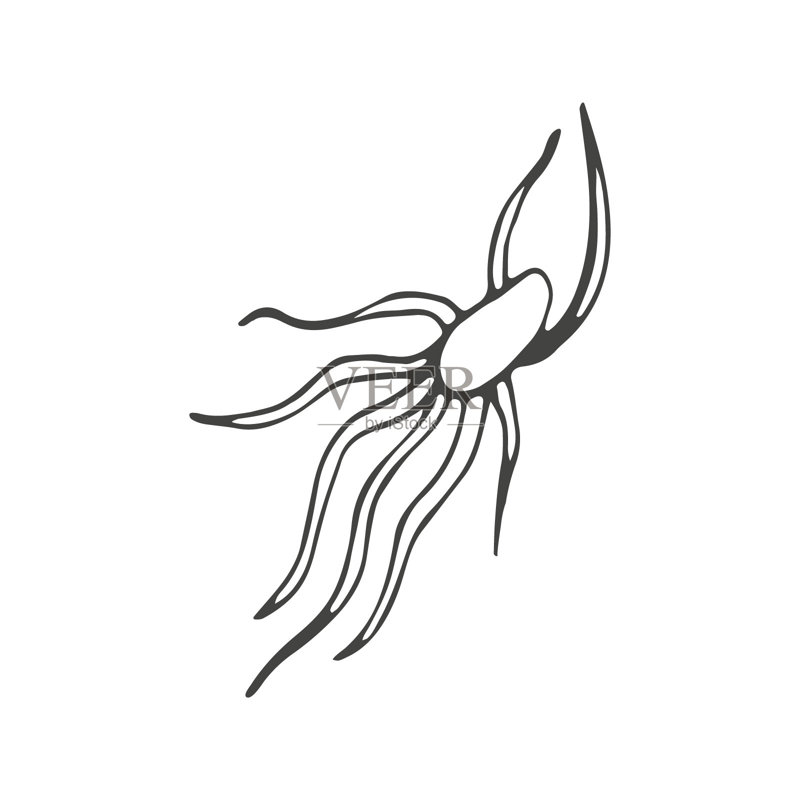 手绘2019冠状病毒示意图插画图片素材