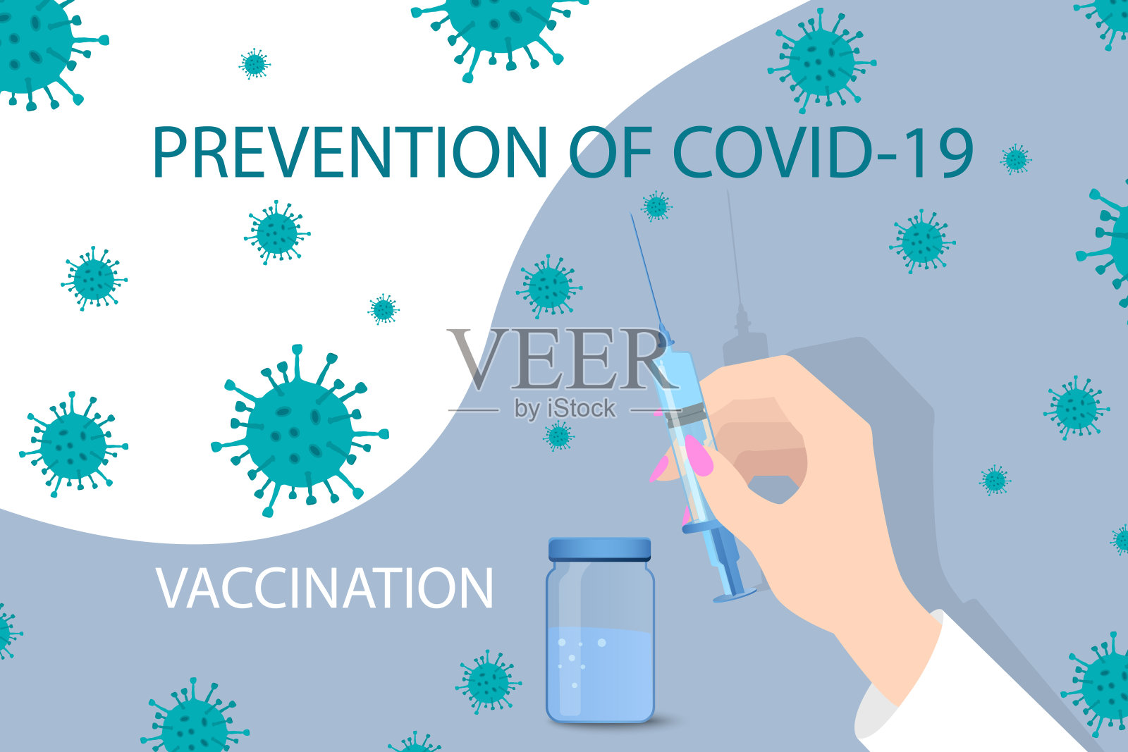 呼吁接种疫苗的海报设计模板素材