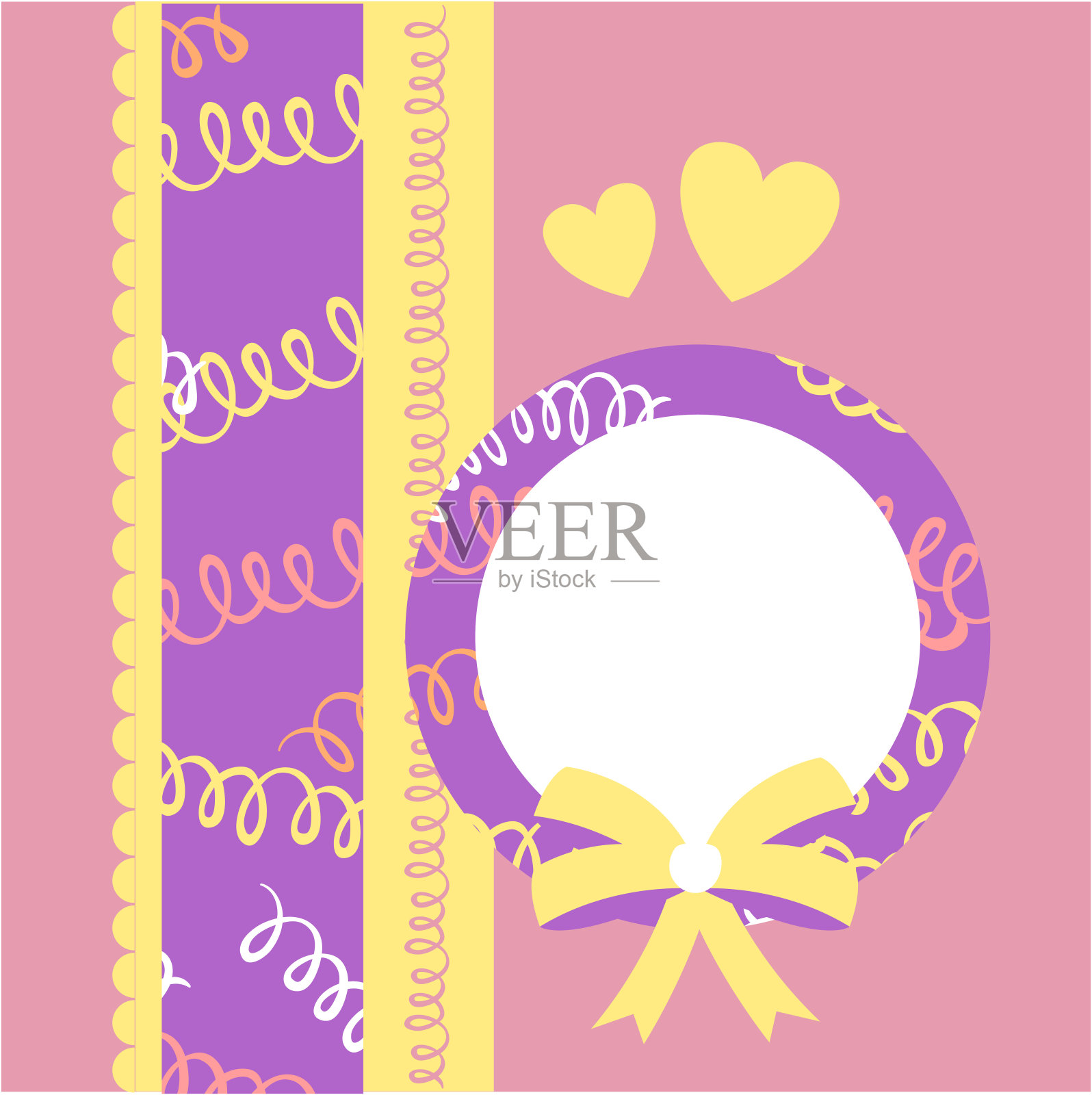 设计模板可爱的邀请卡。模板剪贴簿与手绘涂鸦图案。生日，周年纪念，派对邀请函。向量插画图片素材