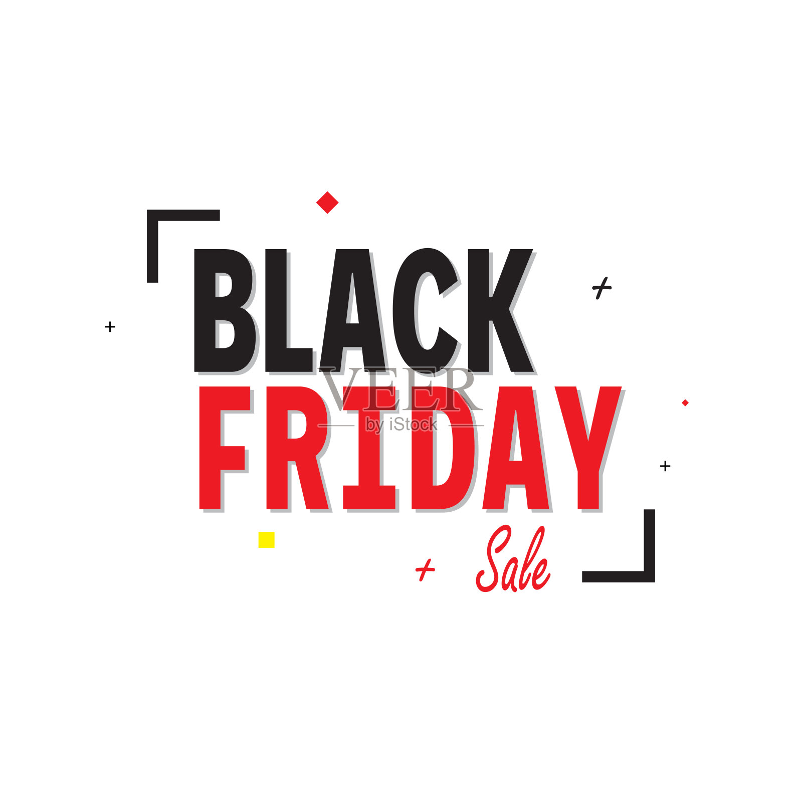 黑色星期五销售。社交媒体上的黑色星期五促销海报设计元素图片