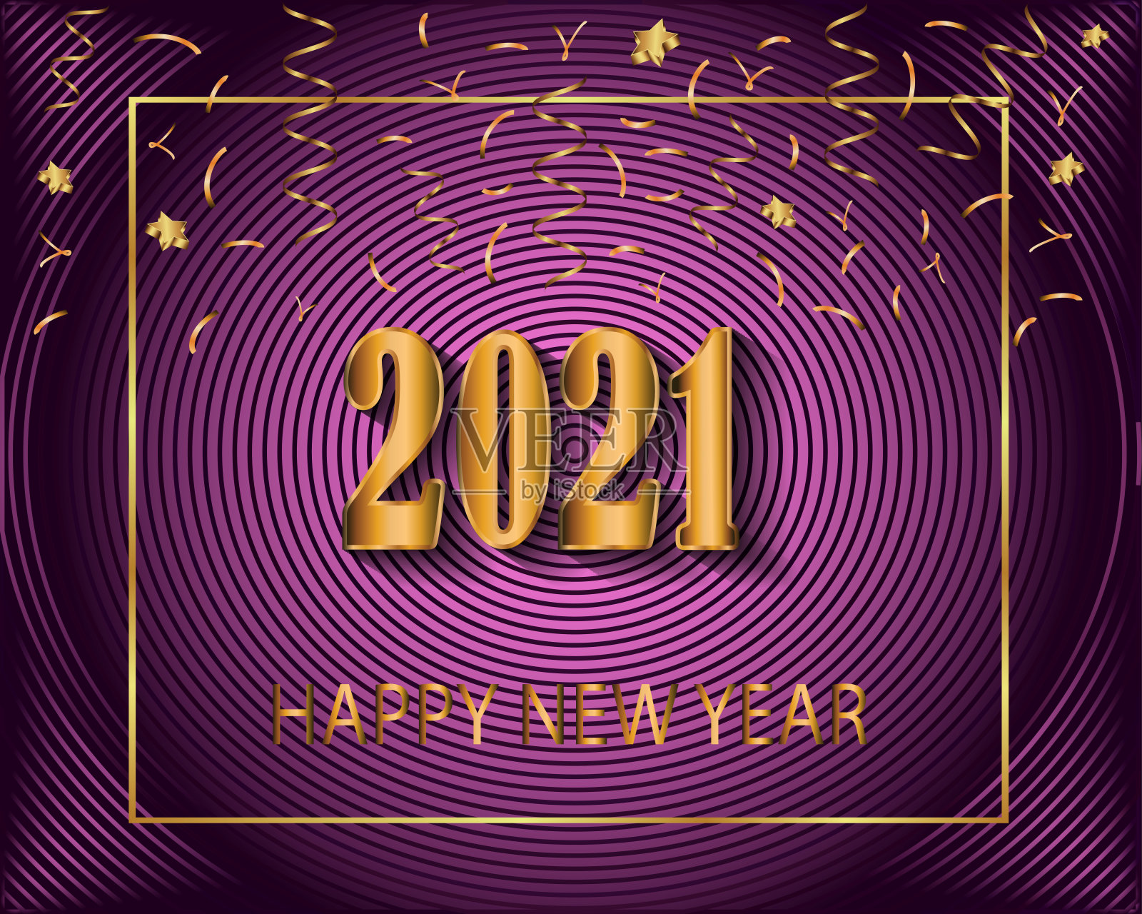 新年快乐的背景为您的季节邀请，节日海报，贺卡。插画图片素材