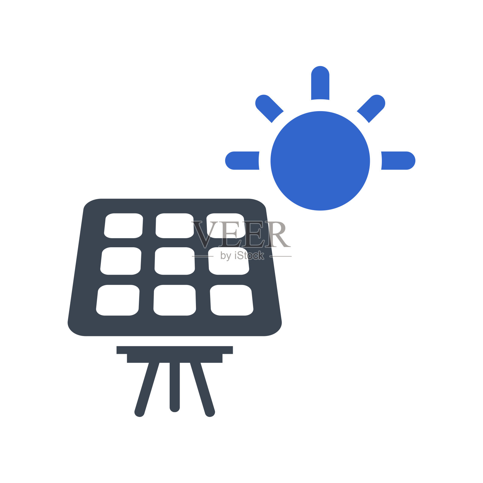 太阳能电池板的图标插画图片素材