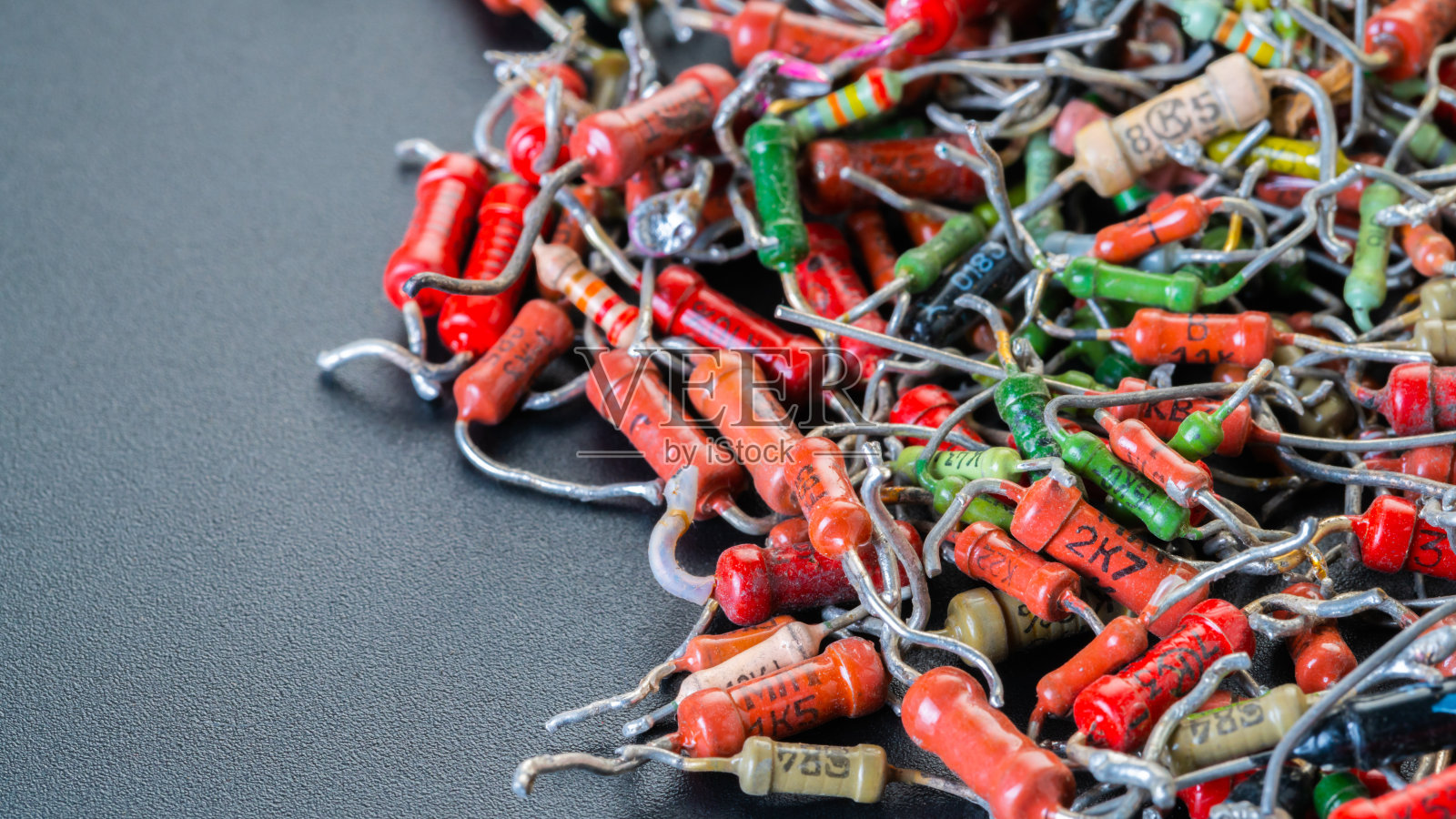 老式收音机部件特写照片摄影图片