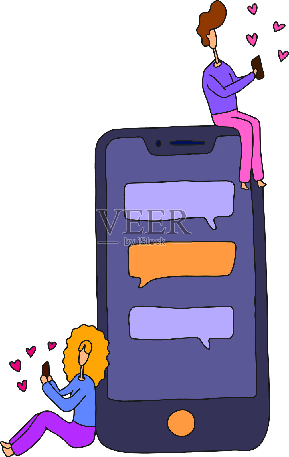 用数码技术传达爱的情侣设计元素图片