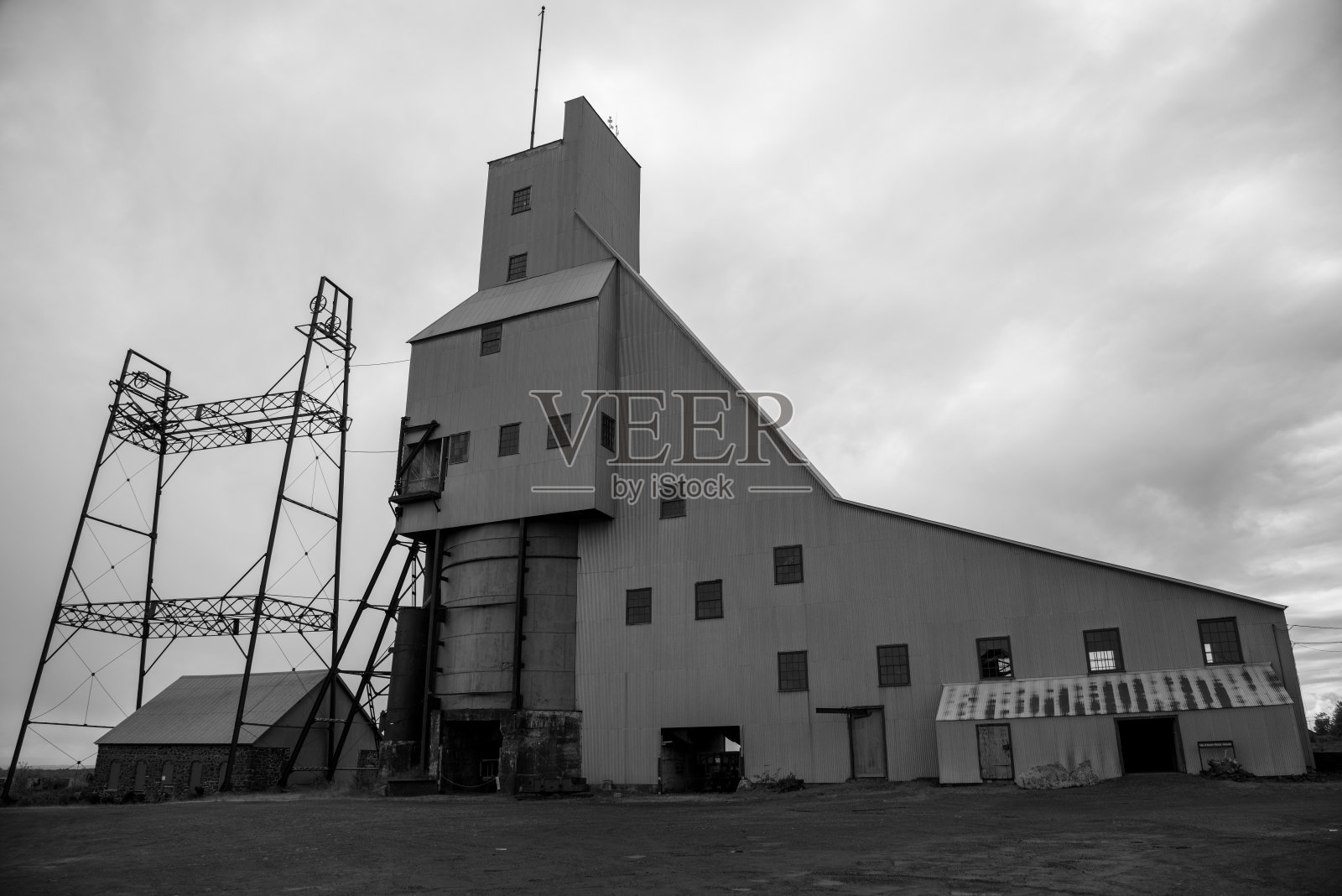 昆西矿井，密歇根州霍顿，密歇根上半岛照片摄影图片