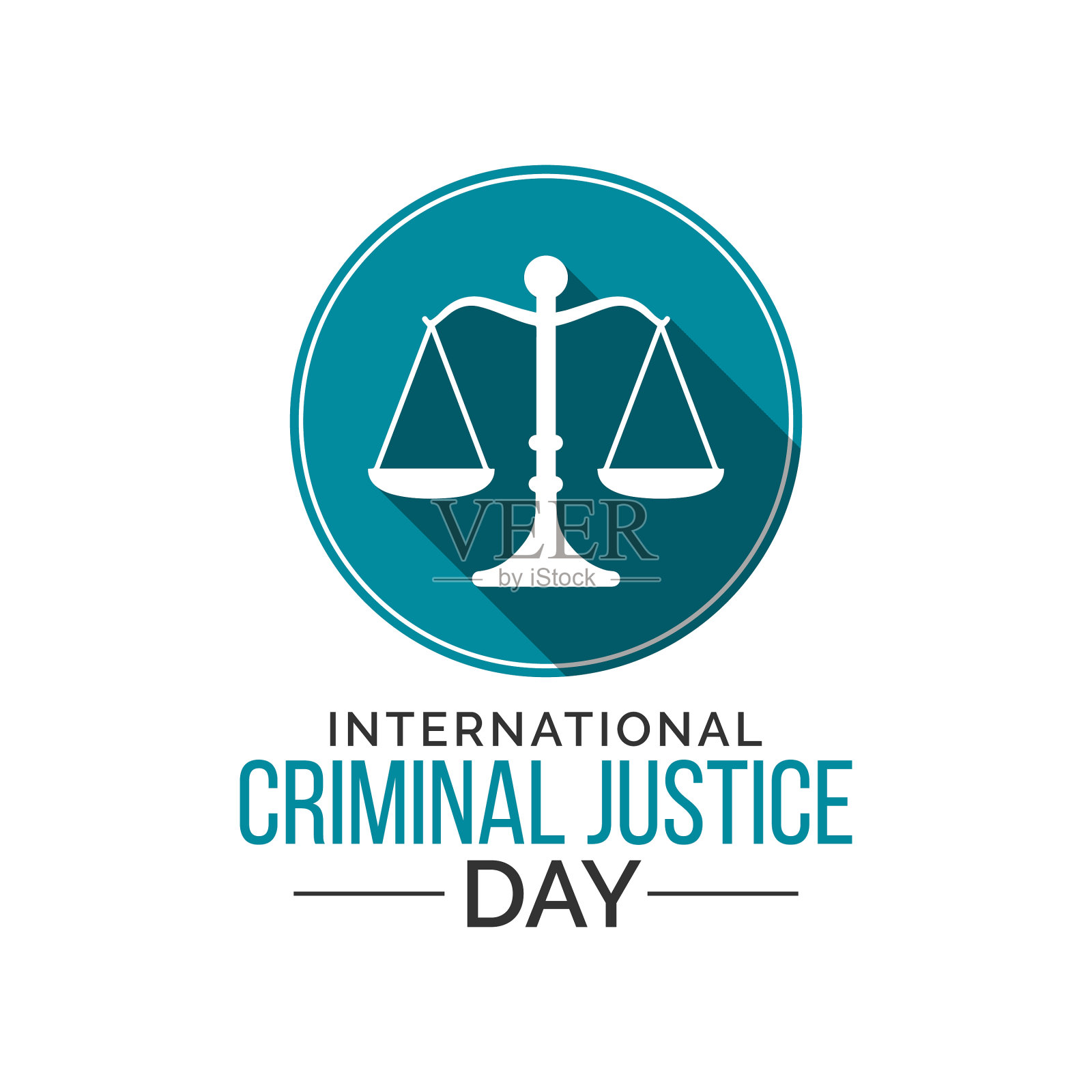 国际刑事司法日插画图片素材