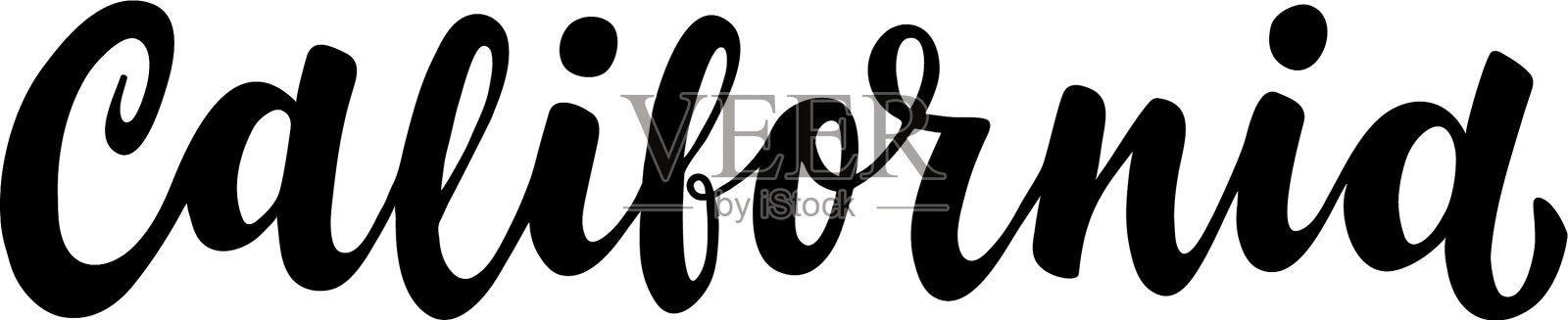 加州的复古字体设计元素图片
