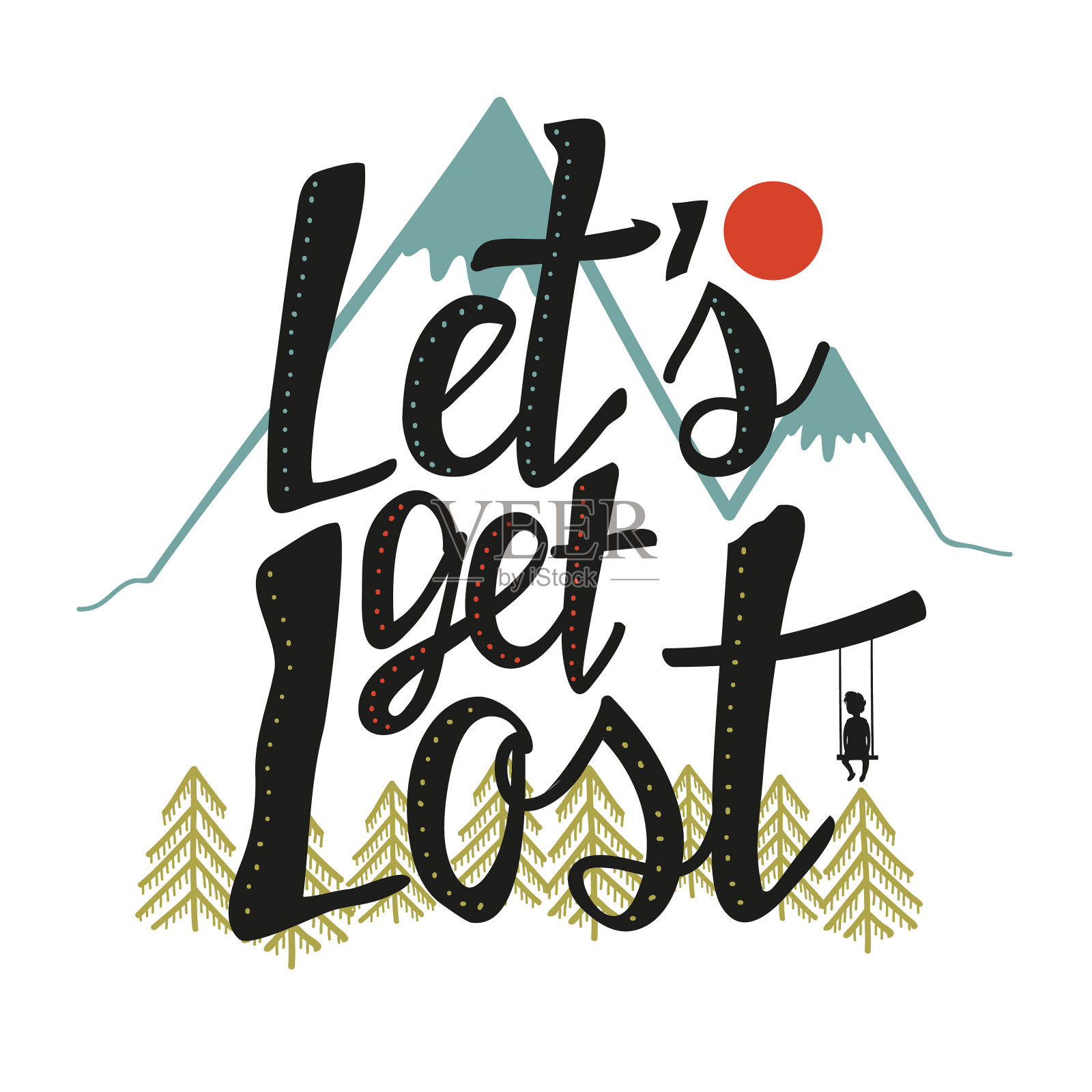 手绘字体艺术让我们迷失设计元素图片