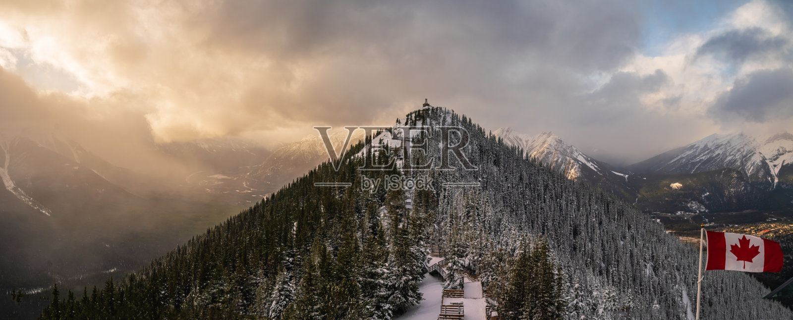 山脉景观-硫磺山顶的落基山脉照片摄影图片