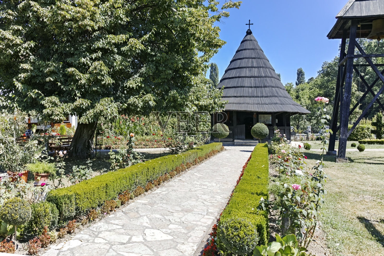 塞尔维亚Velika Plana镇附近的Pokajnica修道院照片摄影图片