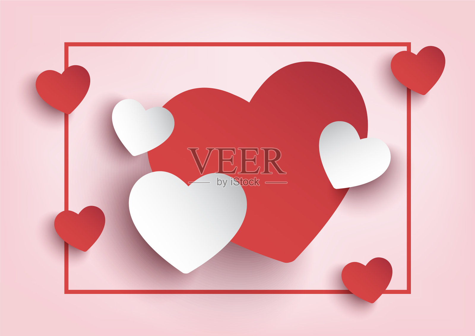 情人节卡片模板插画图片素材