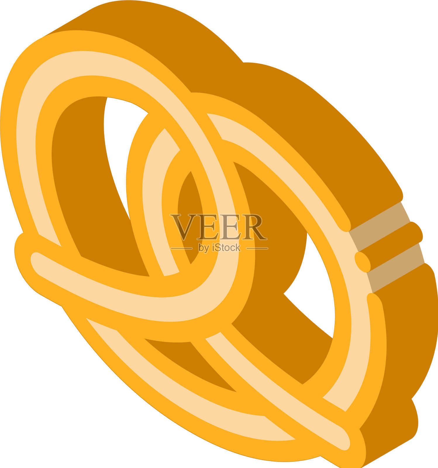 奶油味的馅饼卷美食等距图标设计元素图片