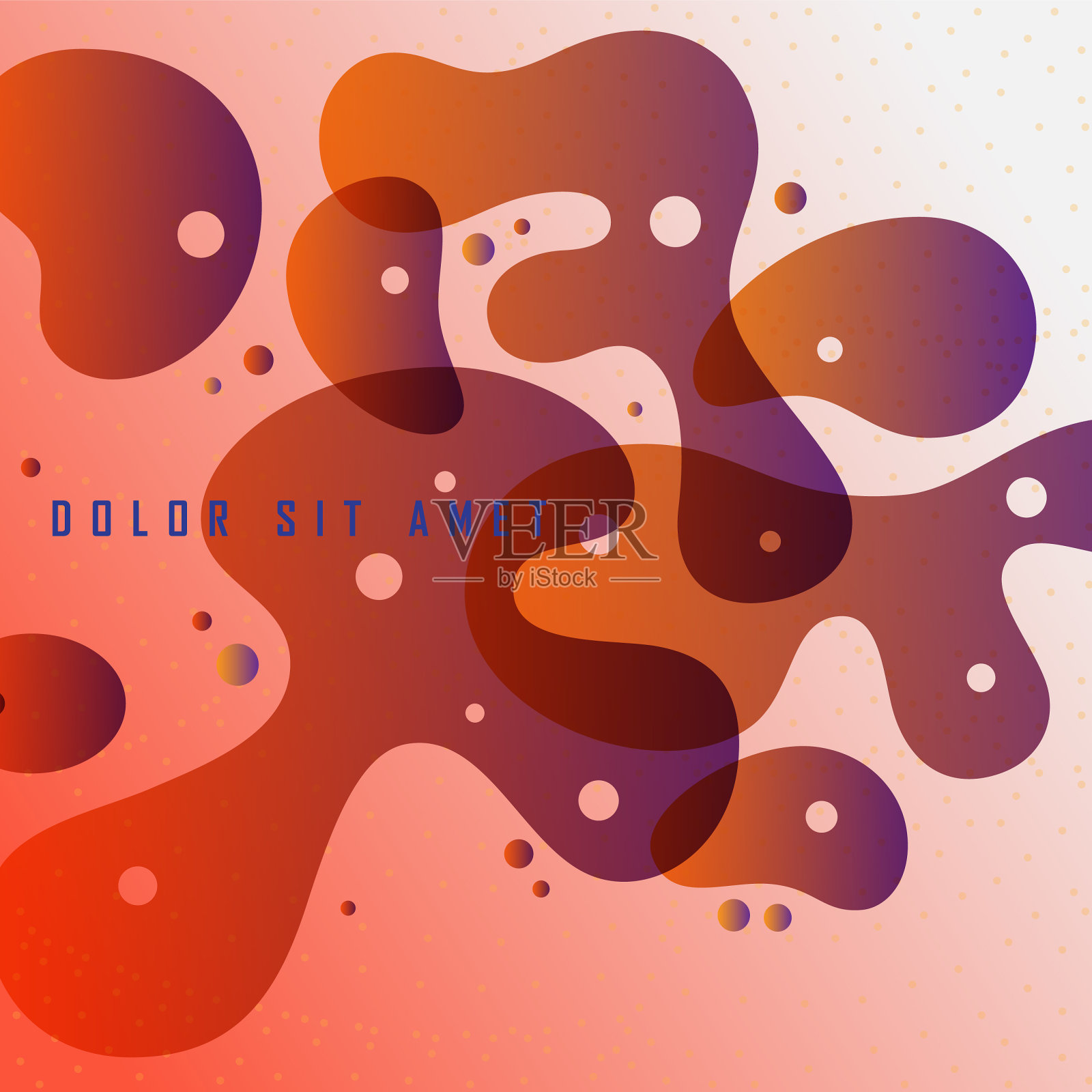 彩色抽象几何流体形状插画图片素材