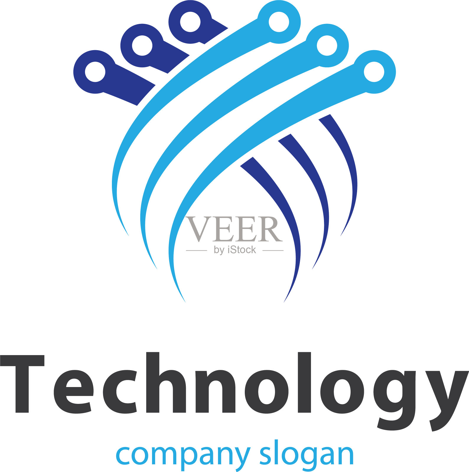 循环技术电路图标标志设计元素图片