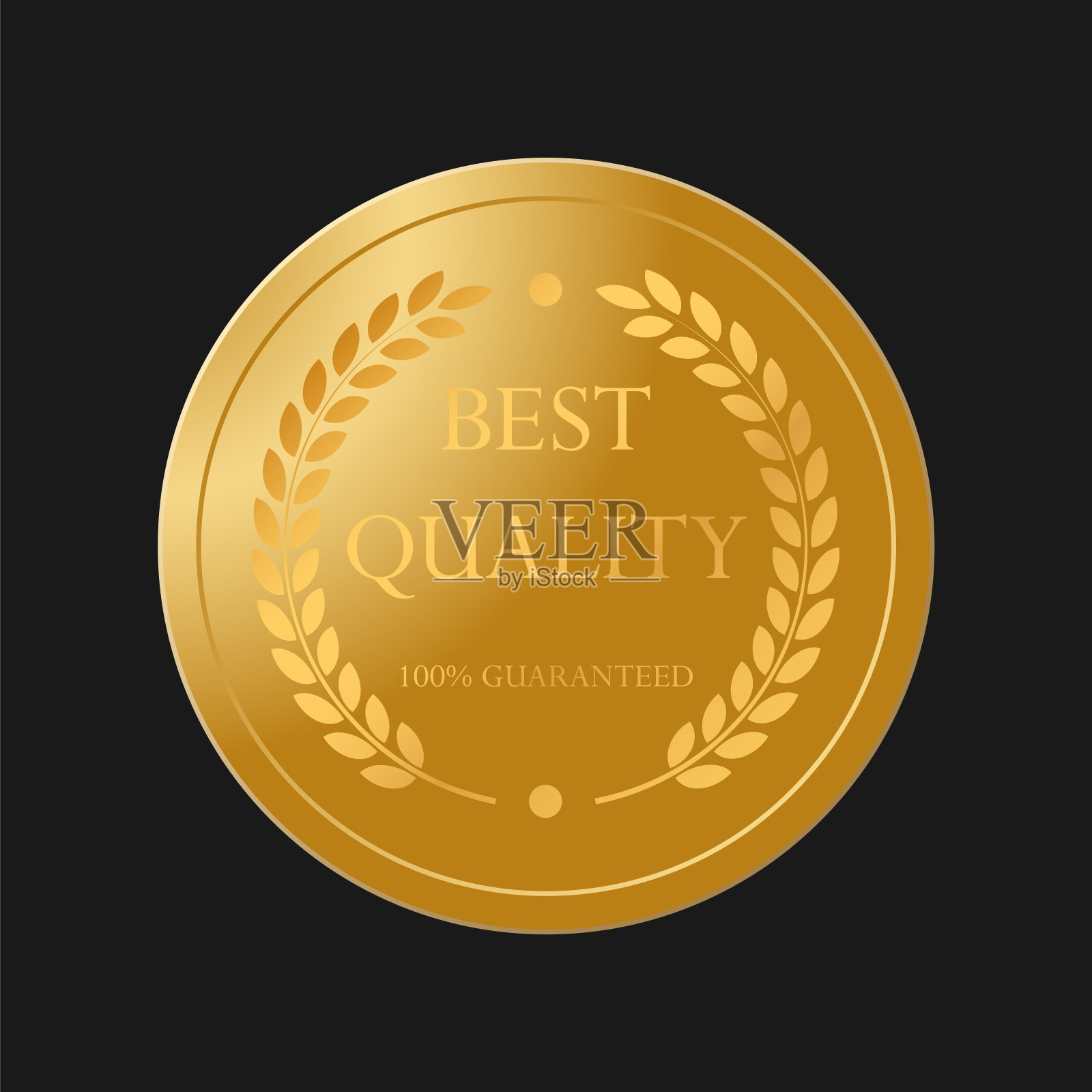 金月桂花冠或桂冠花冠作为奖励插画图片素材