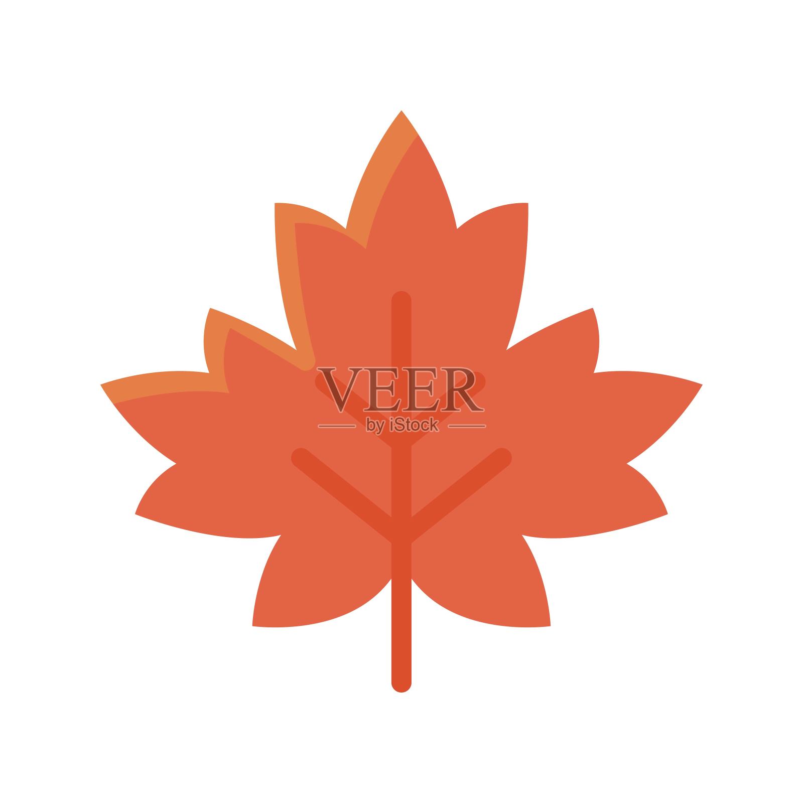 枫叶图标，感恩节相关向量插画图片素材