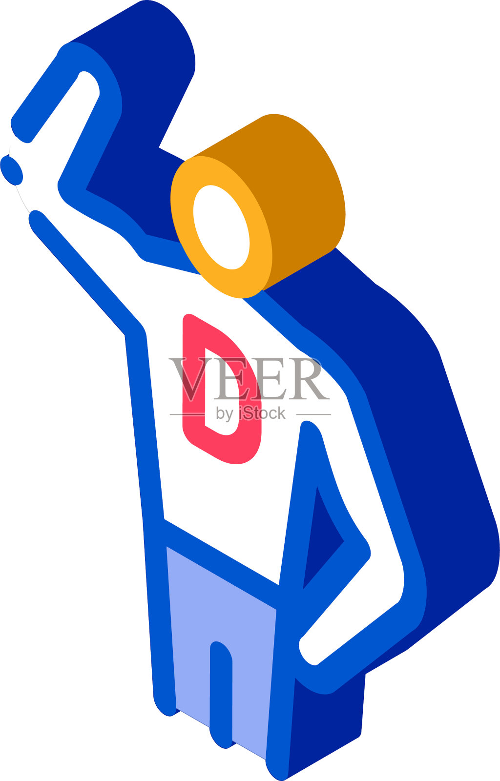 超人老爸的等距图标设计元素图片