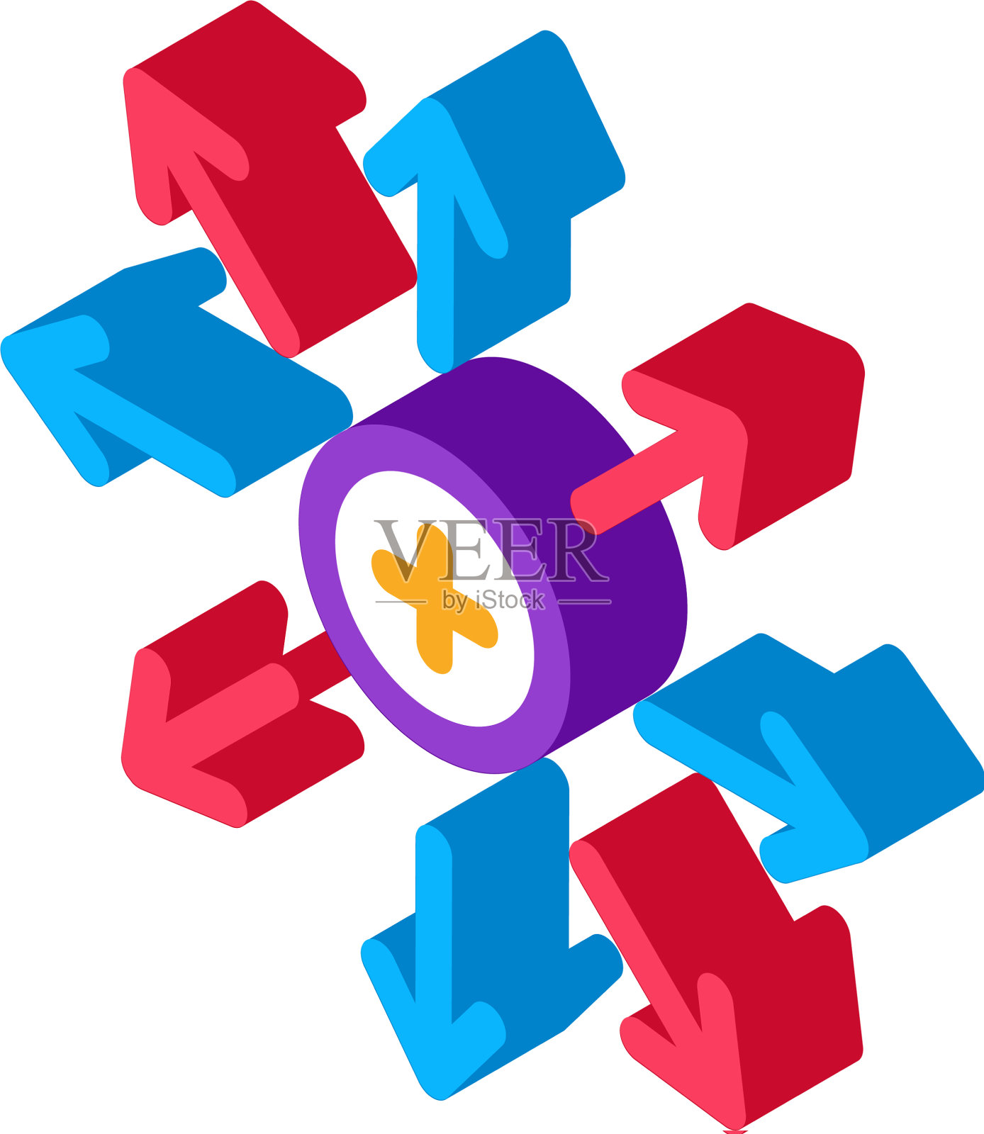 到处搜索等距图标设计元素图片